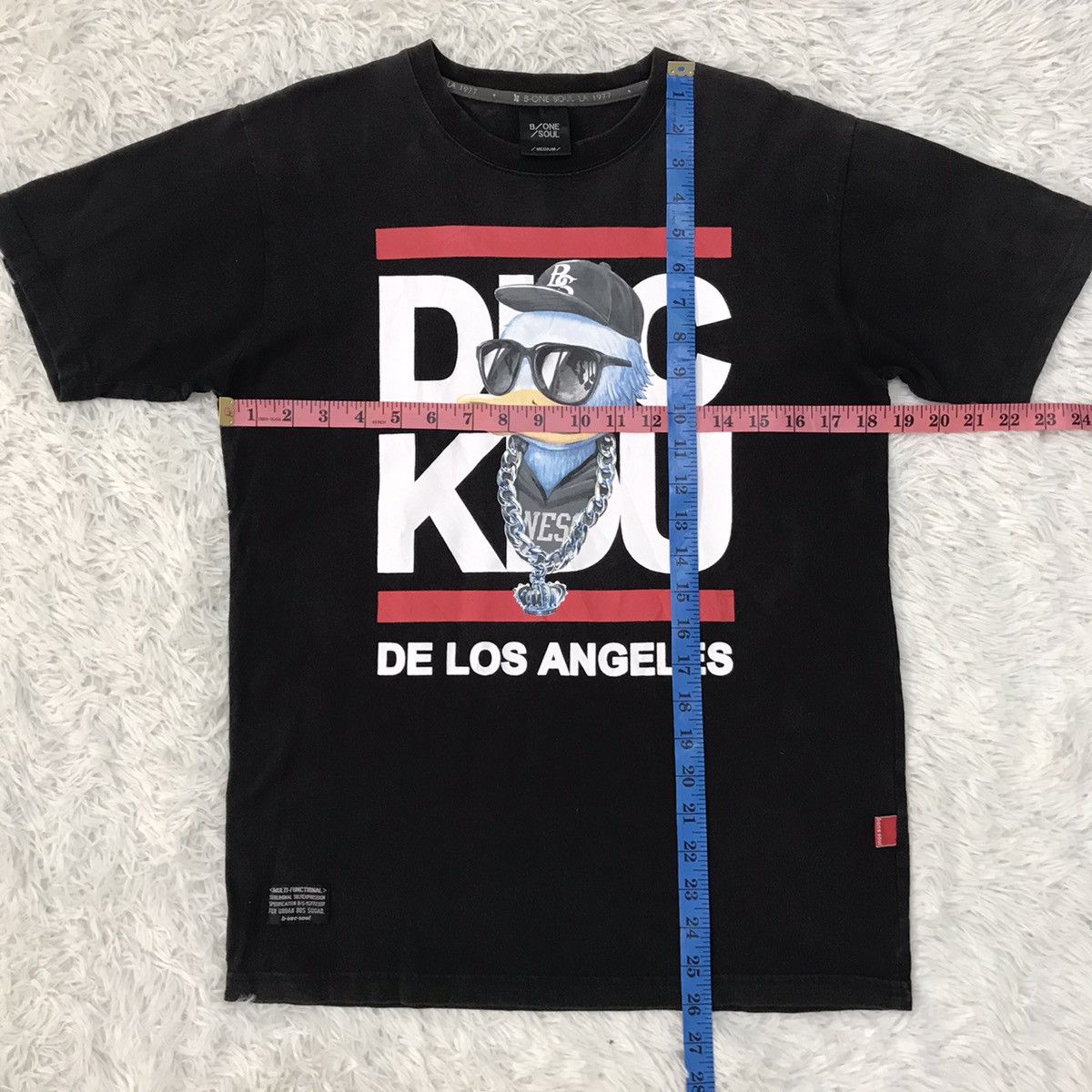 Japanese Brand Vtg Duck Duke De Los Angeles B One Soul Tshirt Size US M / EU 48-50 / 2 - 19 Thumbnail