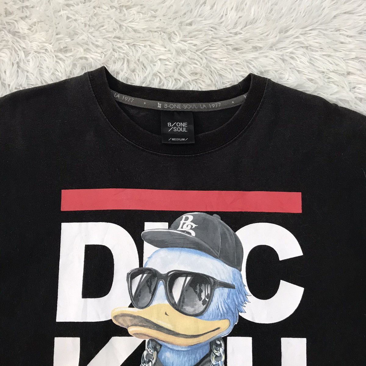 Japanese Brand Vtg Duck Duke De Los Angeles B One Soul Tshirt Size US M / EU 48-50 / 2 - 7 Thumbnail