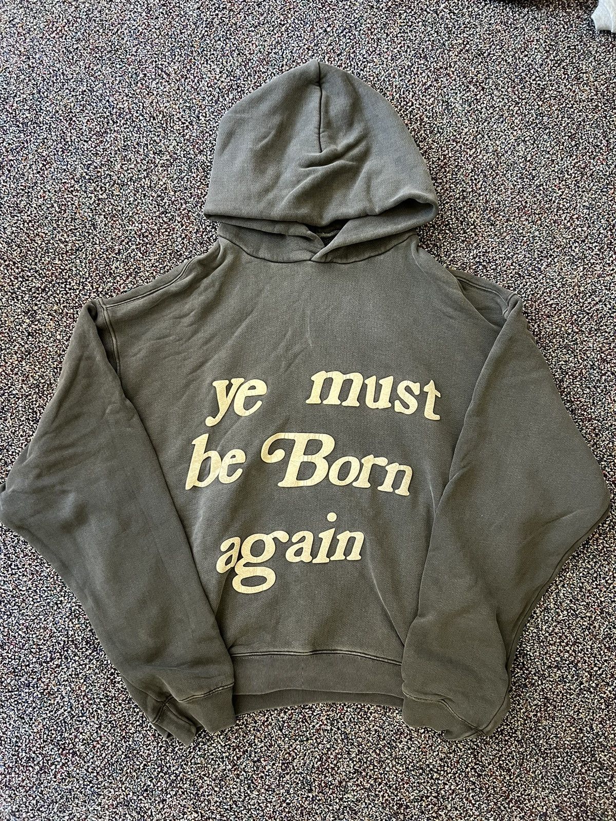 image of Cactus Plant Flea Market Cpfm Born Again Hoodie - Coal, Men's (Size Medium)
