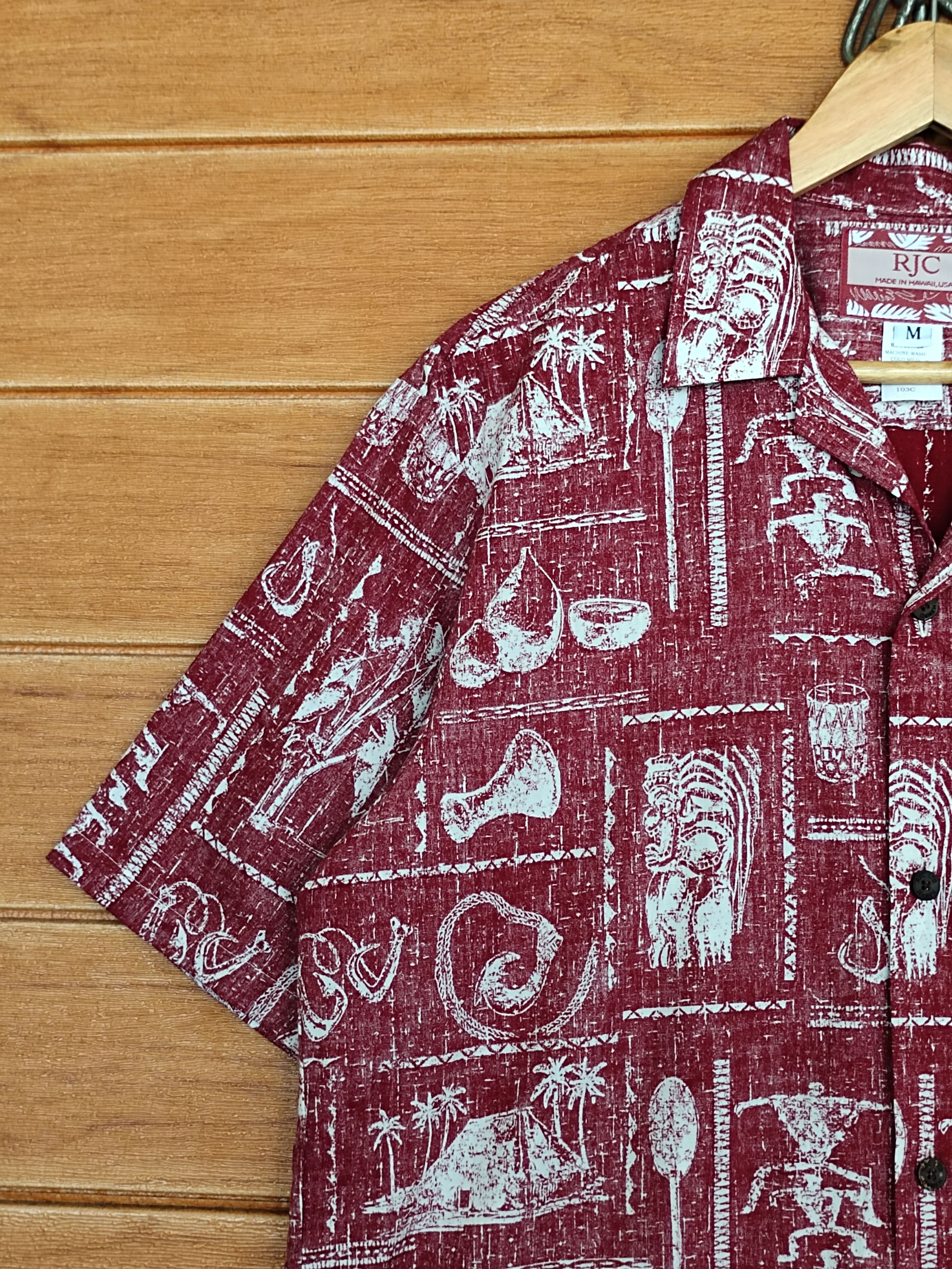 Vintage Vintage 80s RJC Reverse Print Hawaiian Shirt Size US M / EU 48-50 / 2 - 5 Thumbnail