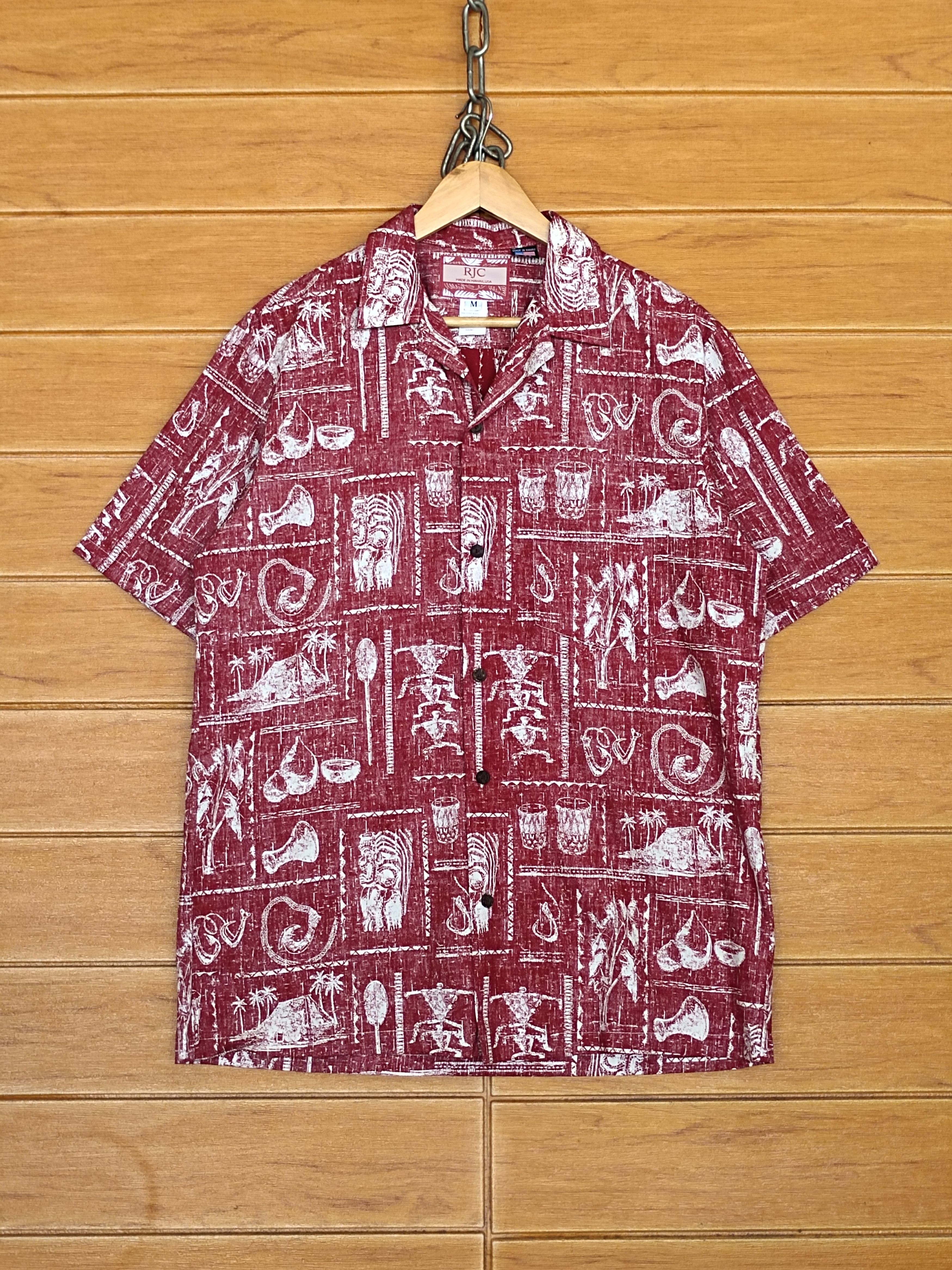 Vintage Vintage 80s RJC Reverse Print Hawaiian Shirt Size US M / EU 48-50 / 2 - 2 Thumbnail