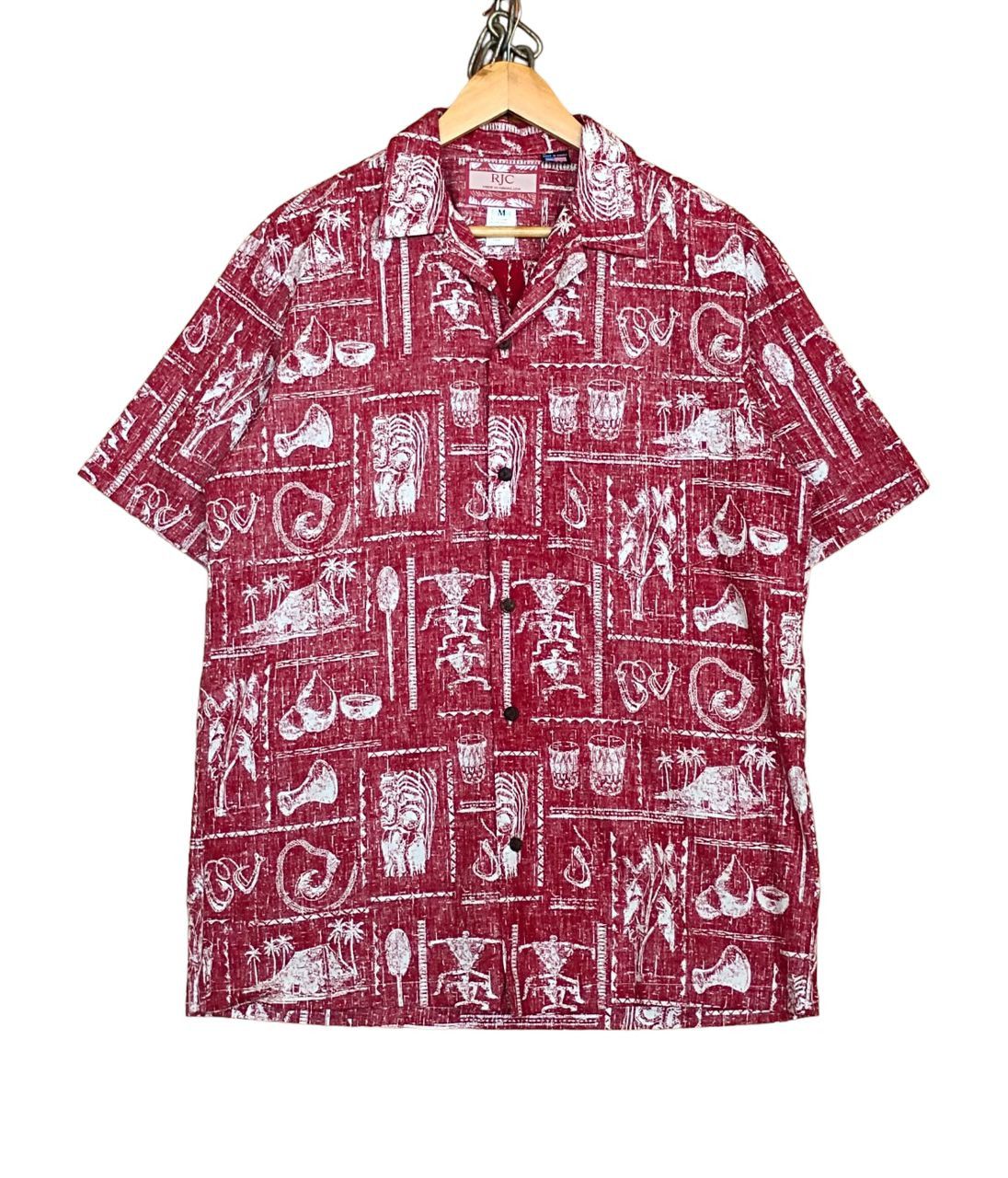 Vintage Vintage 80s RJC Reverse Print Hawaiian Shirt Size US M / EU 48-50 / 2 - 1 Thumbnail