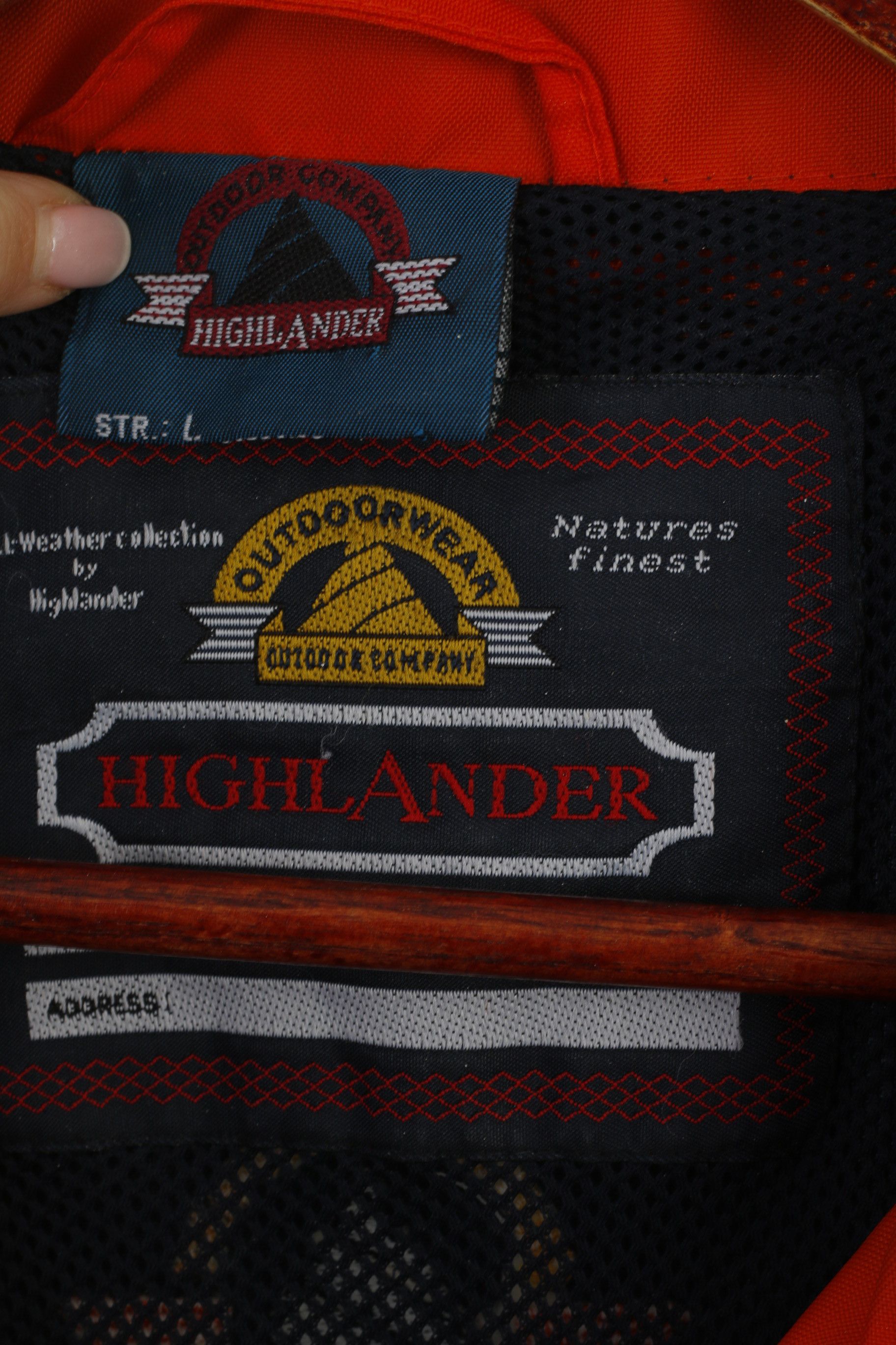Vintage Highlander Men L Jacket Orange Nylon Waterproof 2328 Size US L / EU 52-54 / 3 - 5 Thumbnail