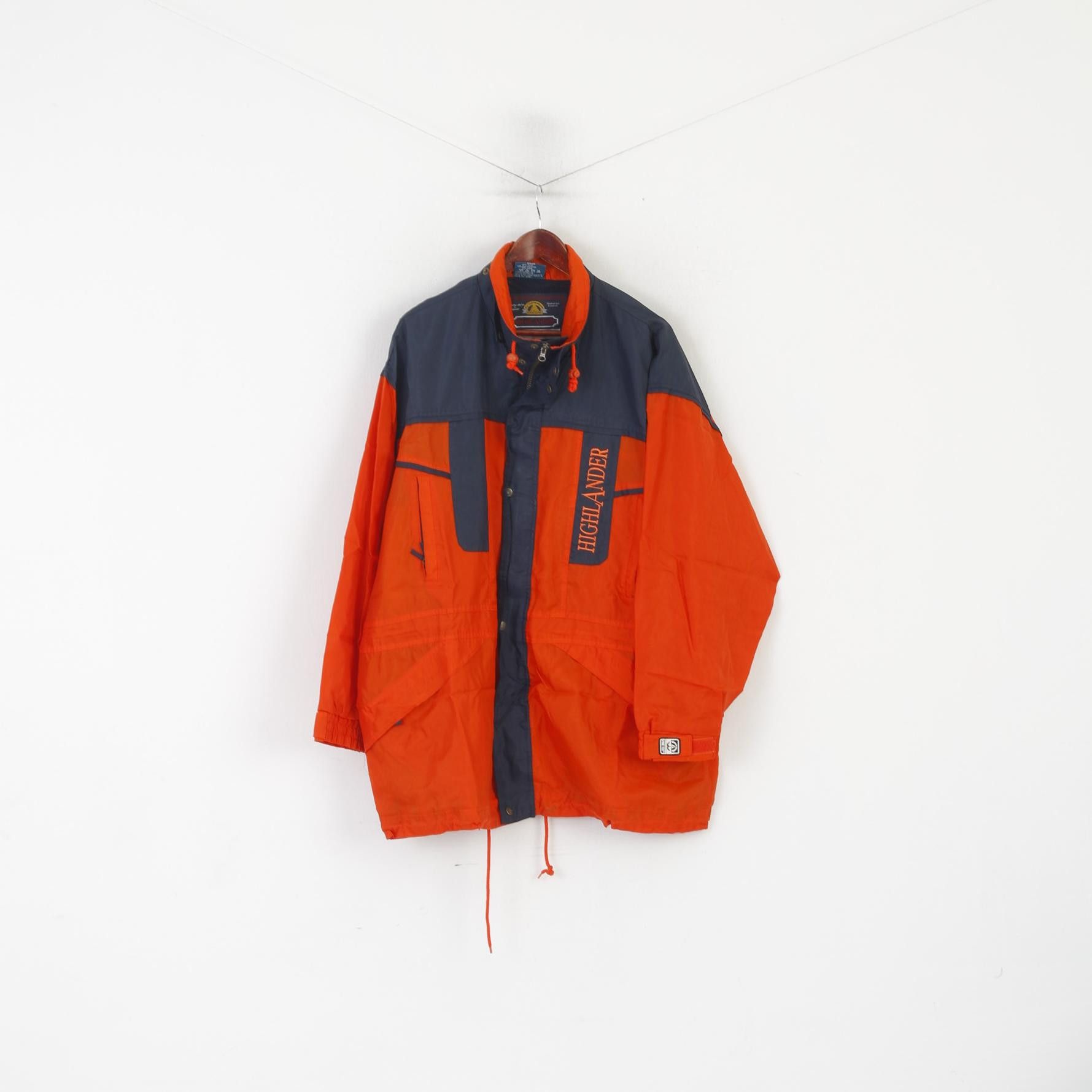Vintage Highlander Men L Jacket Orange Nylon Waterproof 2328 Size US L / EU 52-54 / 3 - 1 Thumbnail