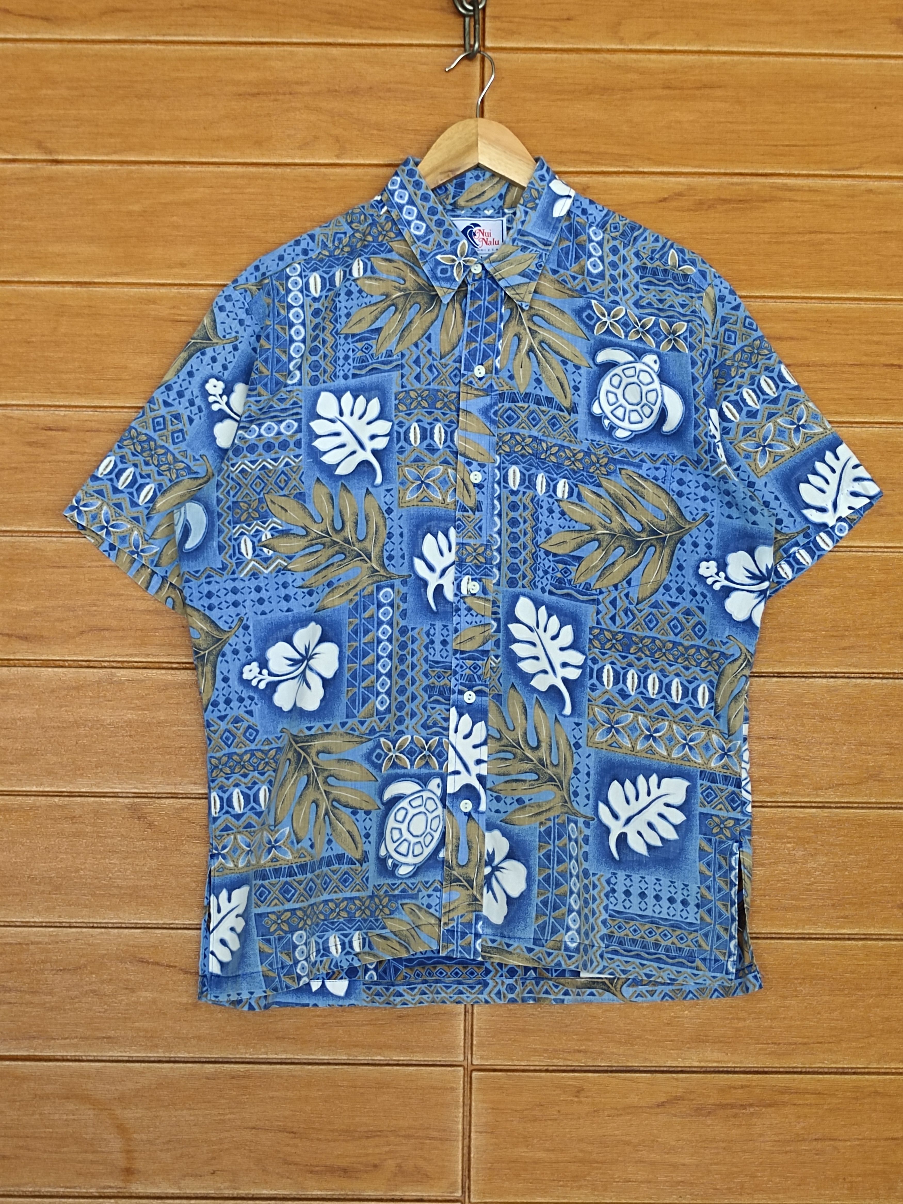 Vintage Vintage 80s Nui Nalu Reverse Print Hawaiian Shirt Size US M / EU 48-50 / 2 - 2 Thumbnail