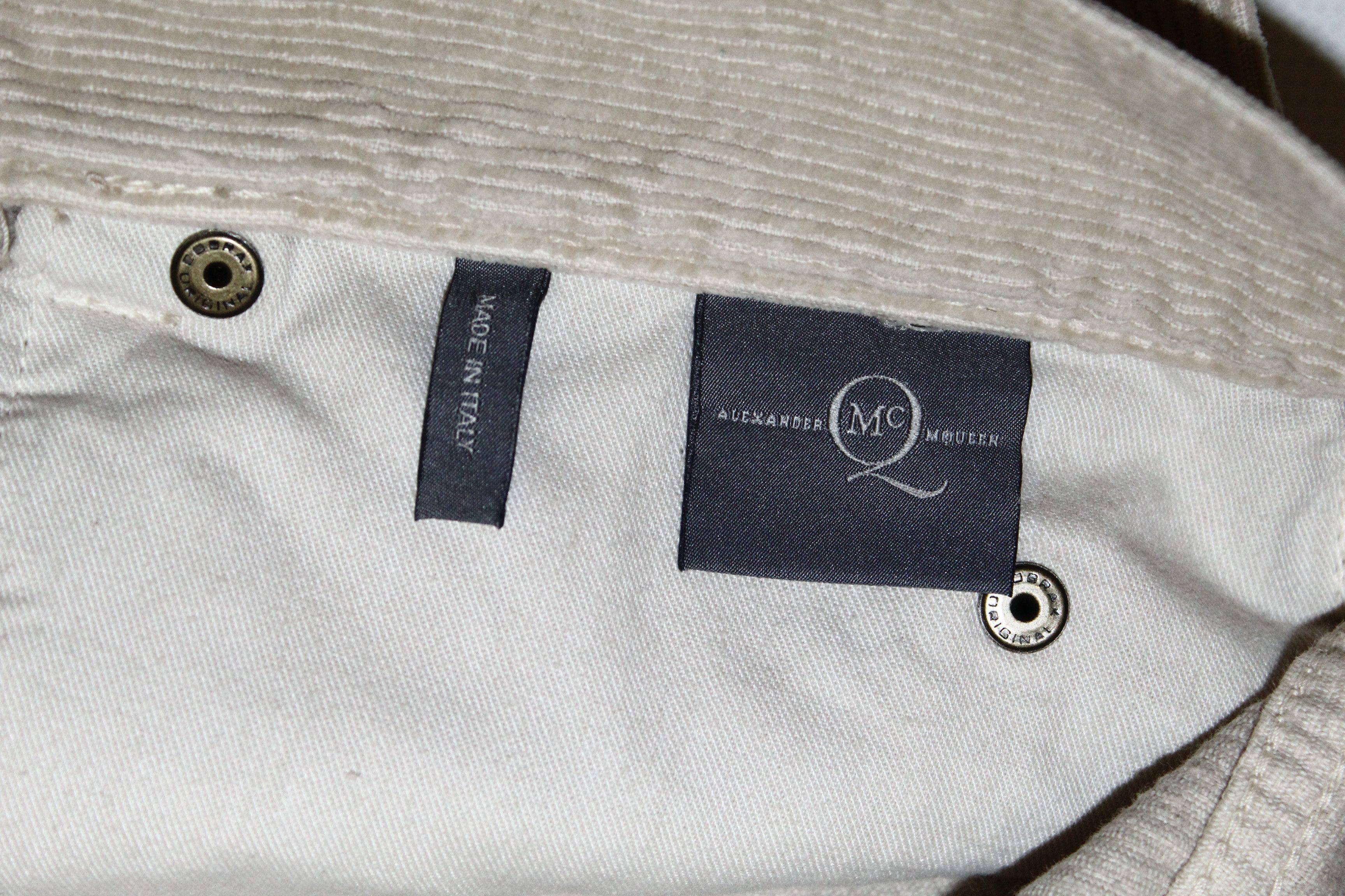 Alexander McQueen Alexander McQueen Corduroy Straight Denim Pants Size US 32 / EU 48 - 8 Thumbnail