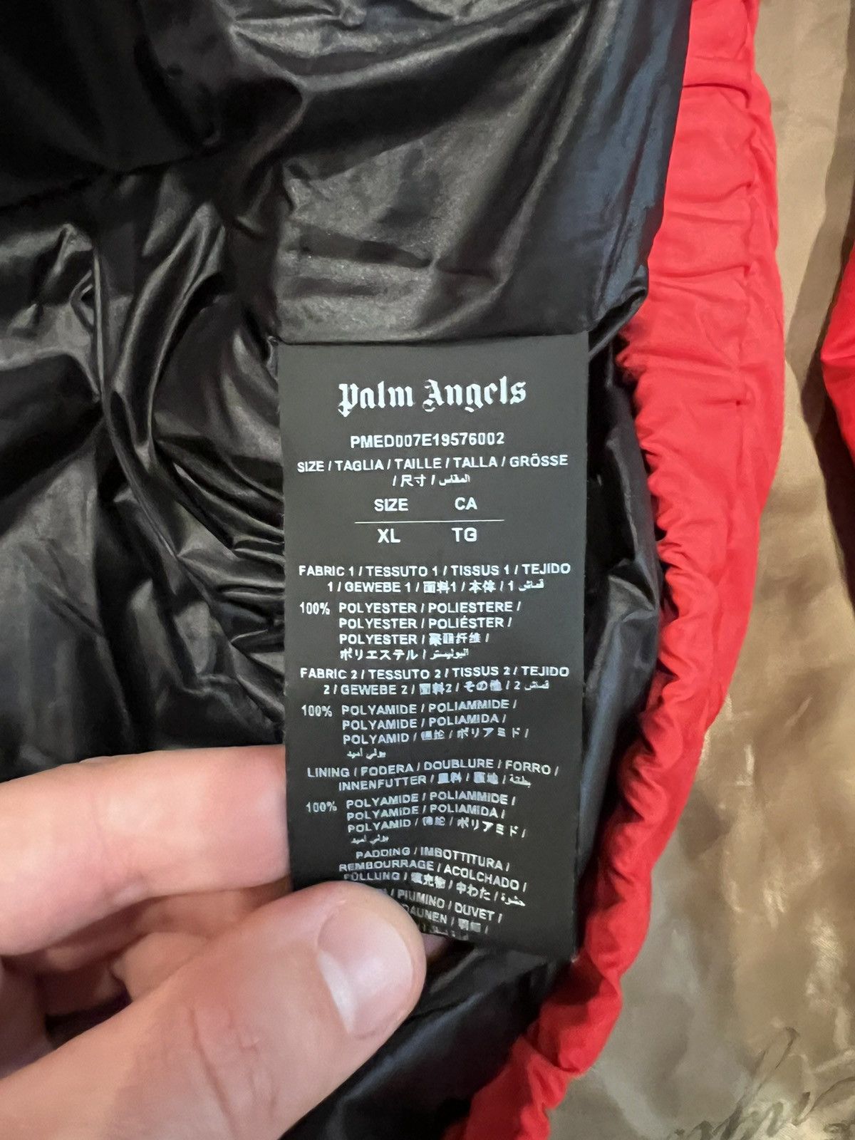 Palm Angels PALM ANGELS DOWN TRACK JACKET Red size XL $1300 Size US XL / EU 56 / 4 - 3 Thumbnail
