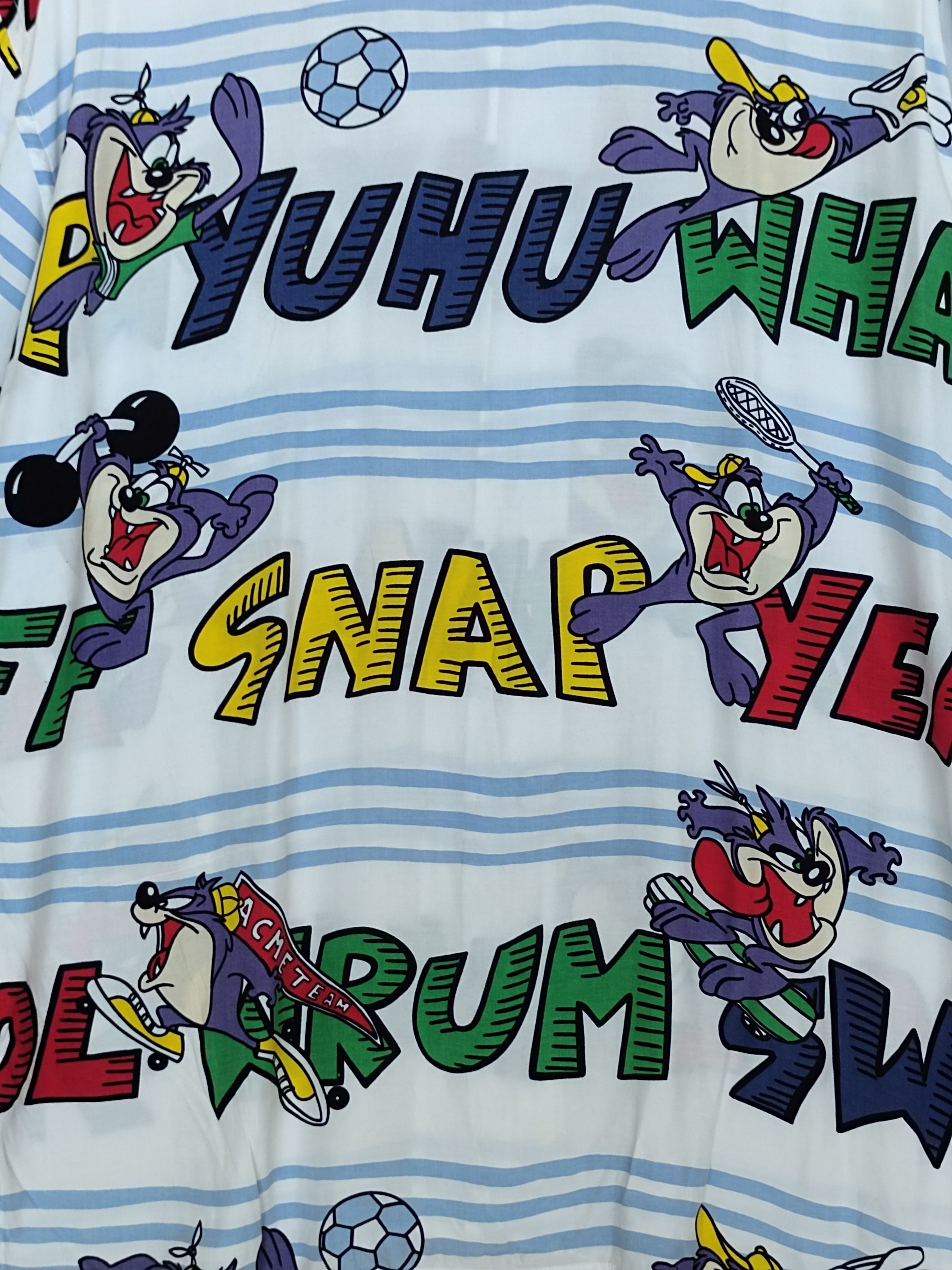 Jean Charles De Castelbajac Vtg 90s Jc De Castelbajac X Taz Mania Fullprint Rayon Shirt Size US L / EU 52-54 / 3 - 8 Thumbnail