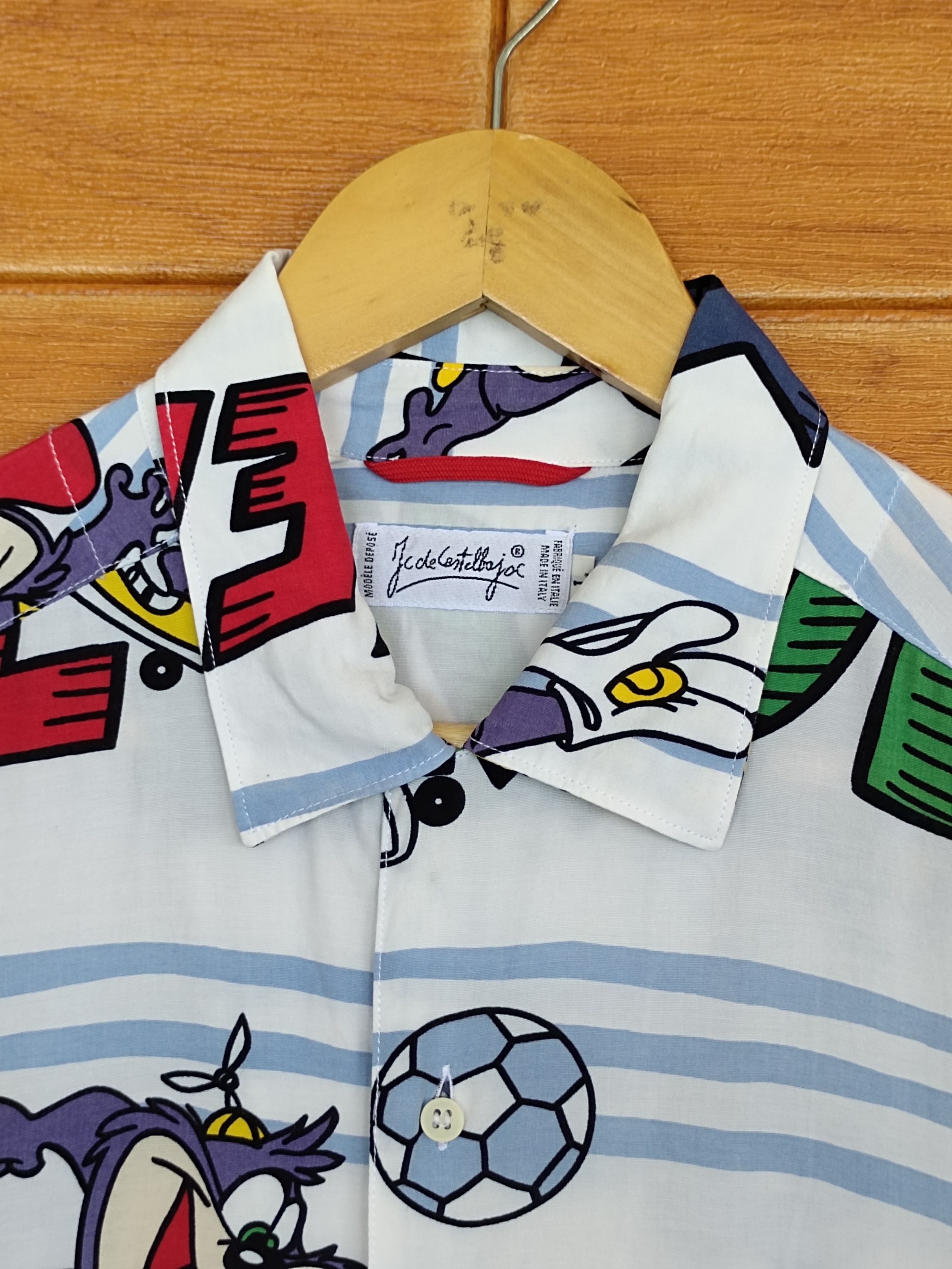 Jean Charles De Castelbajac Vtg 90s Jc De Castelbajac X Taz Mania Fullprint Rayon Shirt Size US L / EU 52-54 / 3 - 2 Thumbnail