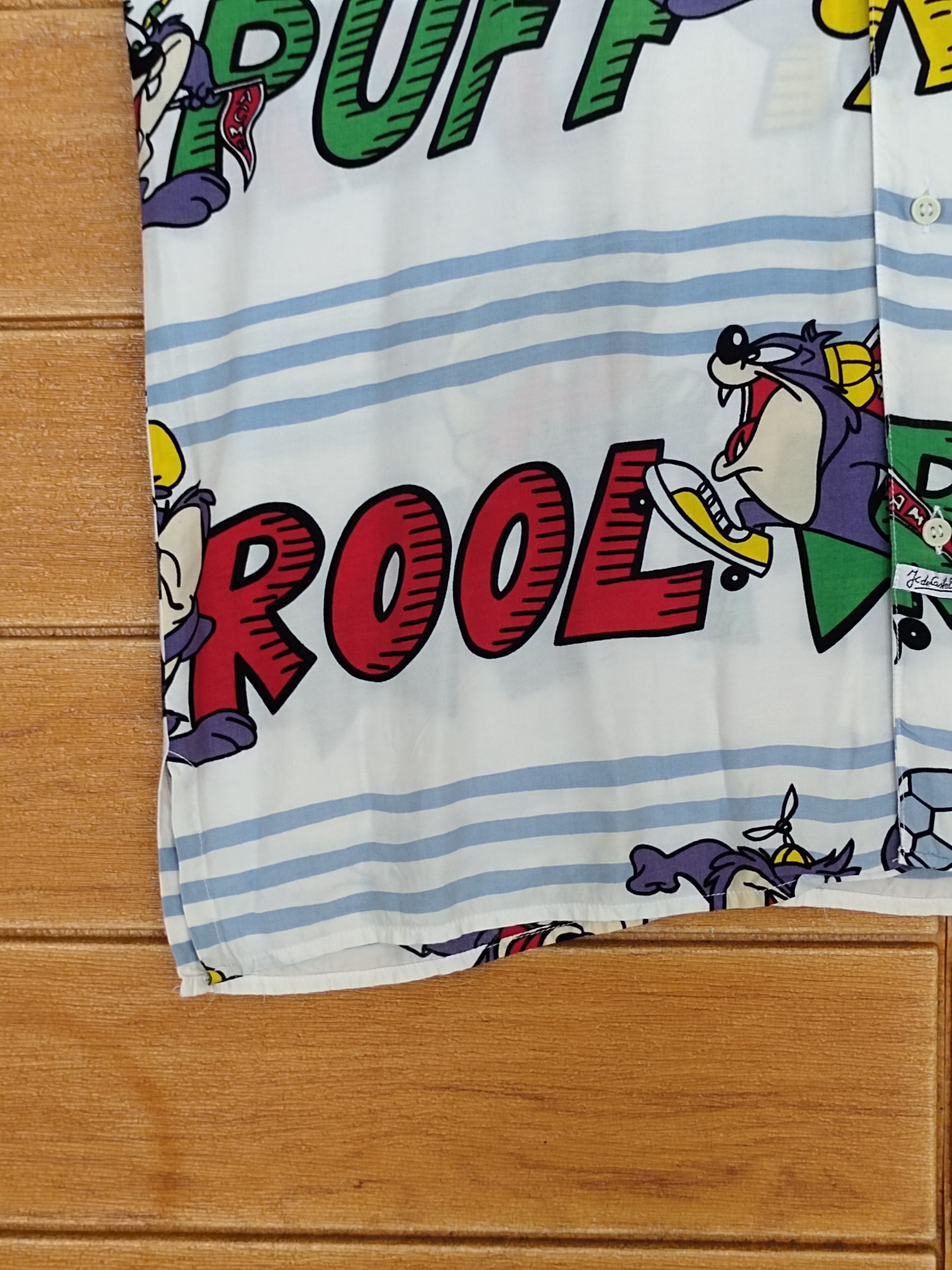 Jean Charles De Castelbajac Vtg 90s Jc De Castelbajac X Taz Mania Fullprint Rayon Shirt Size US L / EU 52-54 / 3 - 6 Thumbnail