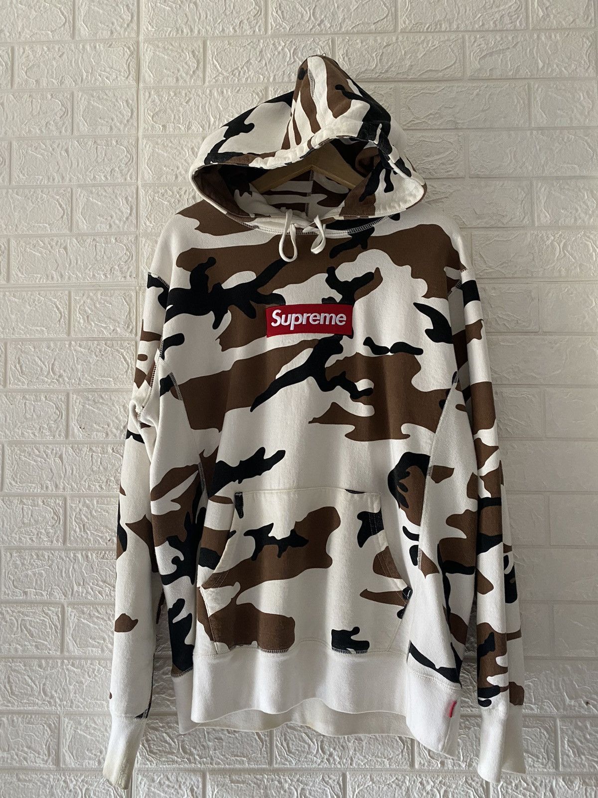 2016 Supreme Cow Camo Box Logo Hoodie