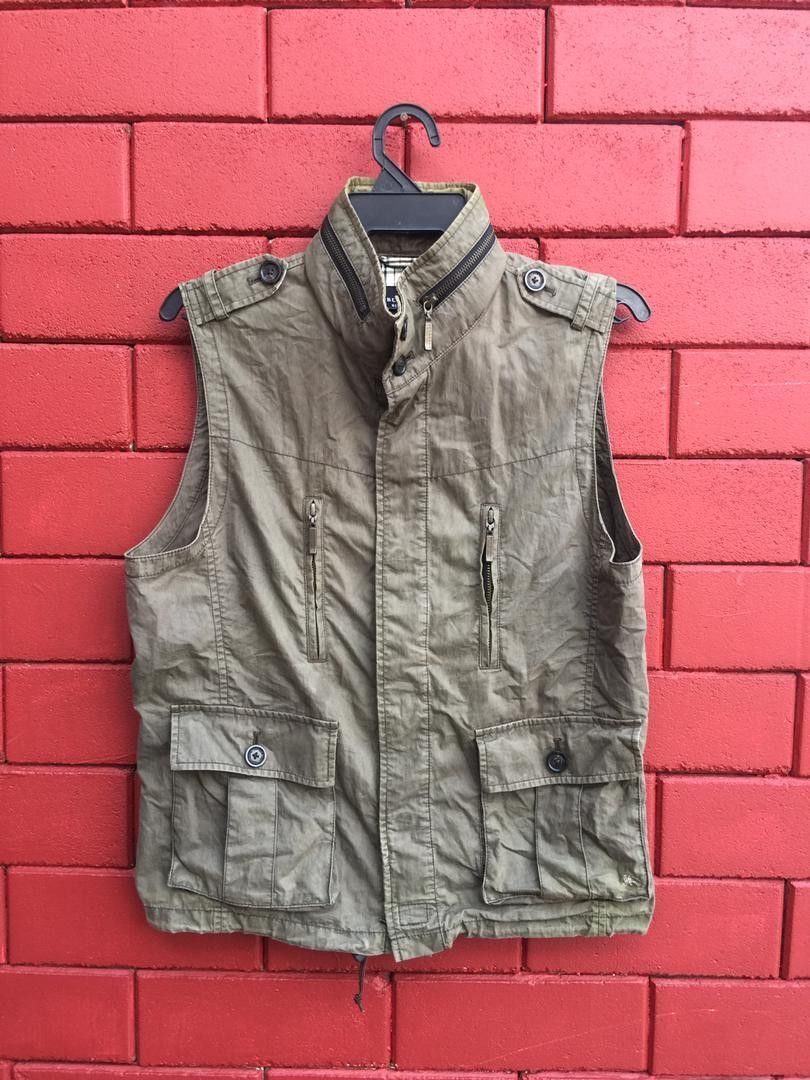 Burberry × Japanese Brand Vintage Burberry Pocket Vest Travis Scott Fashion Style Size US M / EU 48-50 / 2 - 1 Thumbnail