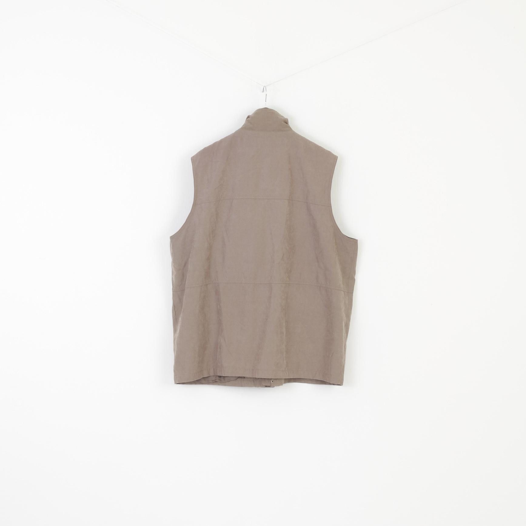 Vintage Mian Men XXL Waistcoat Khaki Hunting Fishing 2771 Size US XXL / EU 58 / 5 - 6 Thumbnail