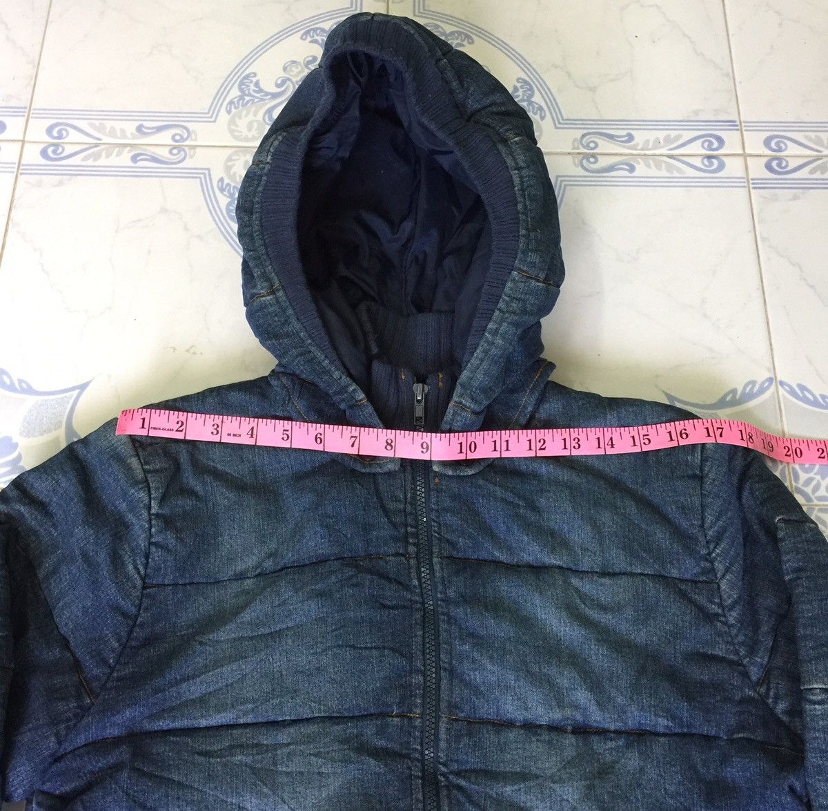 Japanese Brand Denim Puffer Jacket Hoodie Size US S / EU 44-46 / 1 - 7 Thumbnail