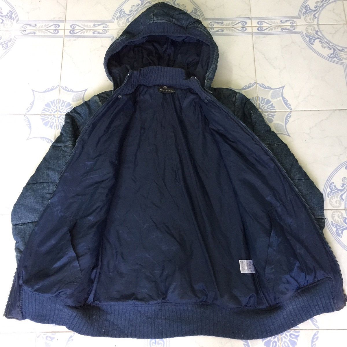 Japanese Brand Denim Puffer Jacket Hoodie Size US S / EU 44-46 / 1 - 4 Thumbnail