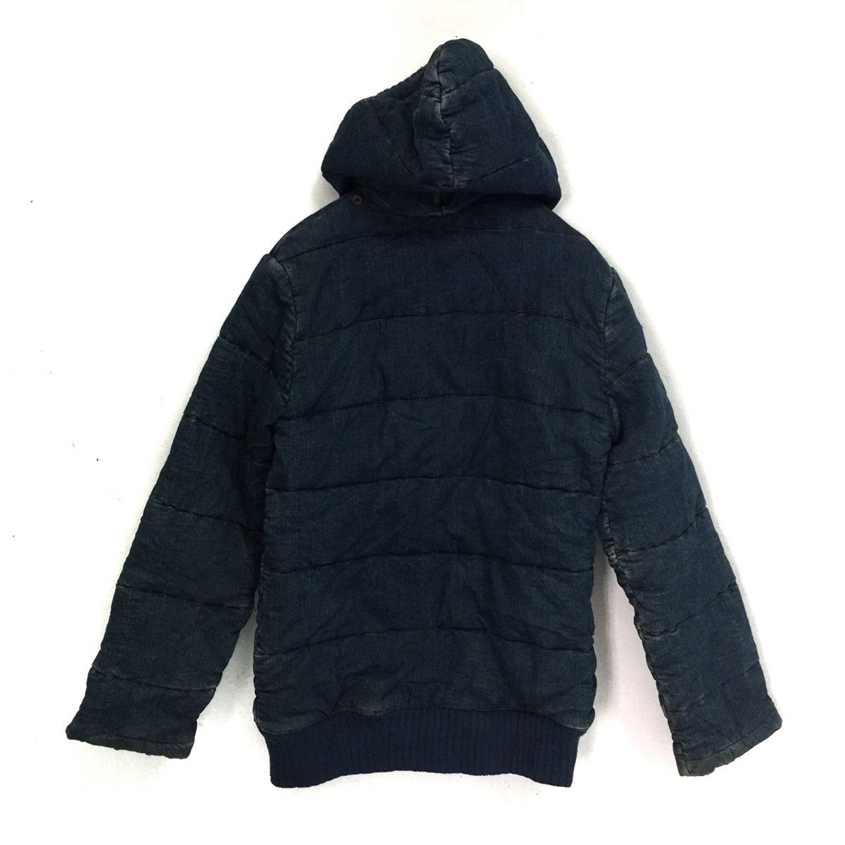 Japanese Brand Denim Puffer Jacket Hoodie Size US S / EU 44-46 / 1 - 2 Thumbnail