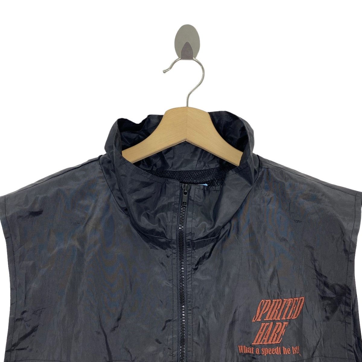 Vintage SPIRIT HARE Looney Tunes Cartoon Character Black Fleece Vest Size US M / EU 48-50 / 2 - 4 Thumbnail