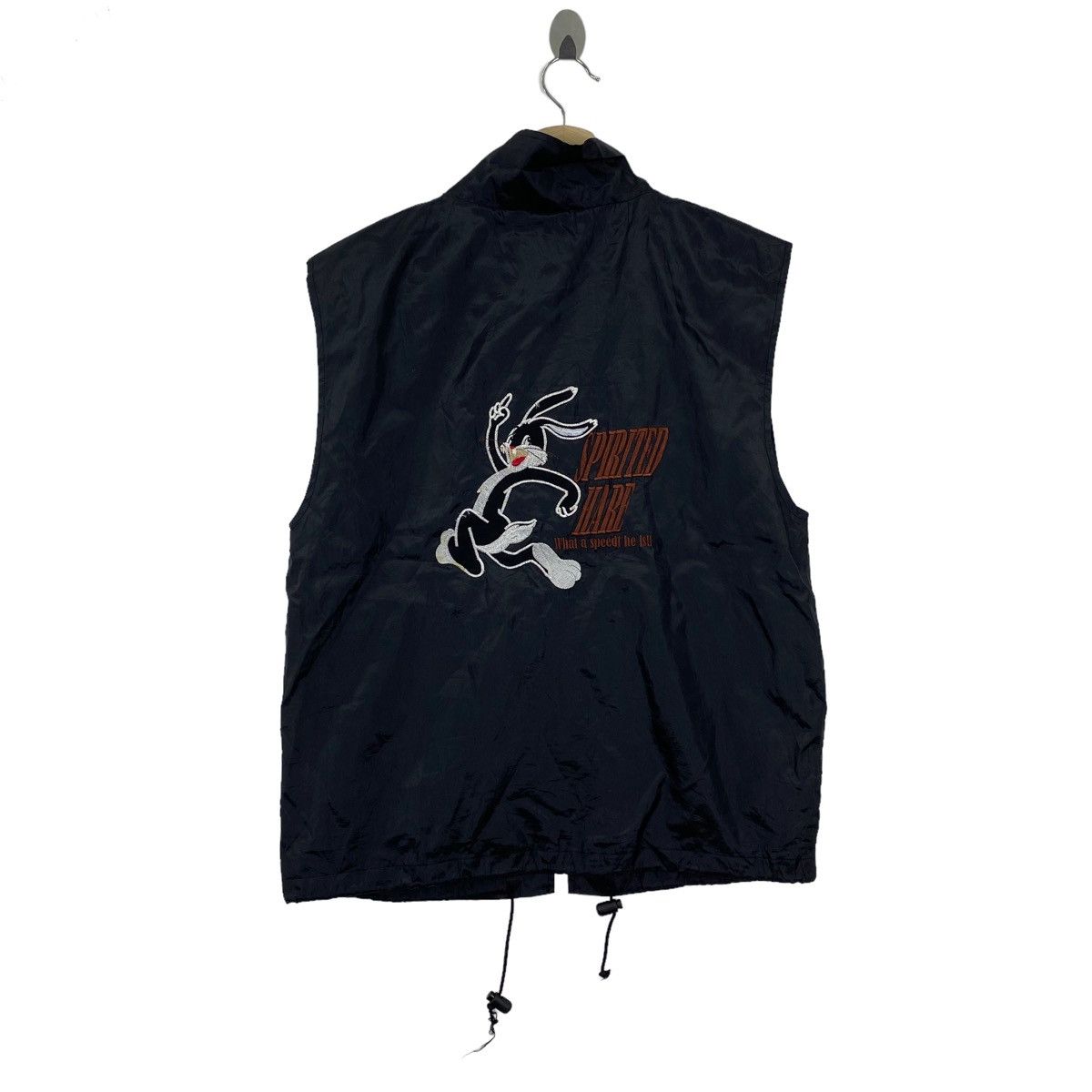 Vintage SPIRIT HARE Looney Tunes Cartoon Character Black Fleece Vest Size US M / EU 48-50 / 2 - 1 Thumbnail