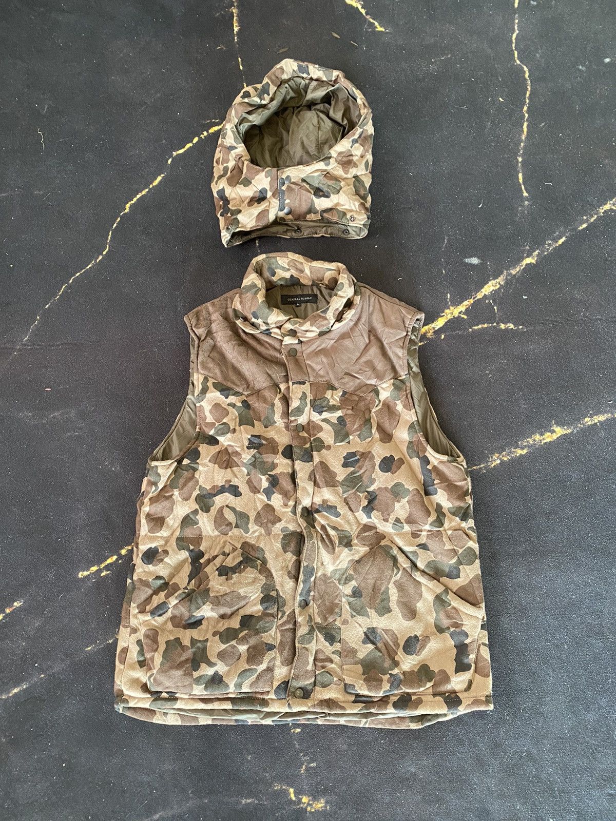 Japanese Brand Vest Hoodie Puffer GENERAL SUPPLY Rare Design Size US M / EU 48-50 / 2 - 6 Thumbnail
