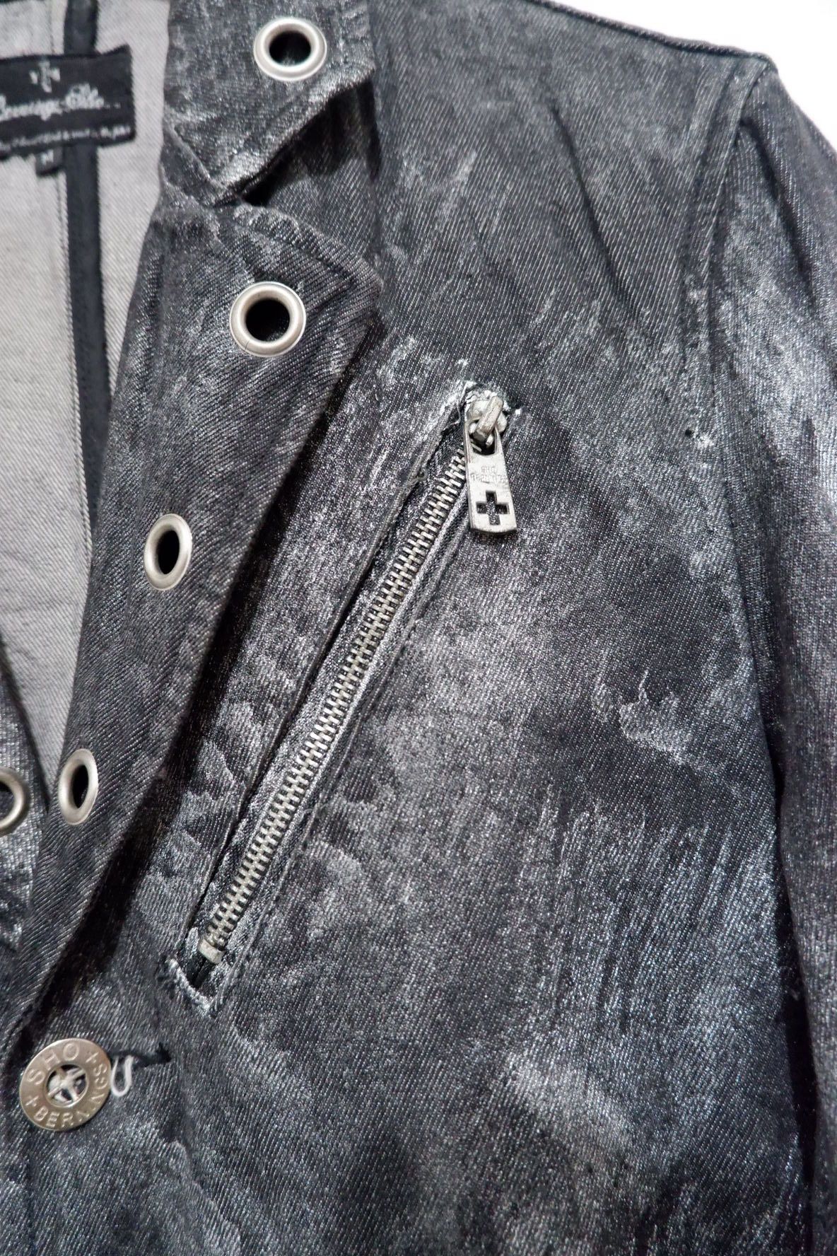 Tornado Mart Vintage Y2K Japan Berning sho Distressed Denim Jacket Size US M / EU 48-50 / 2 - 5 Thumbnail