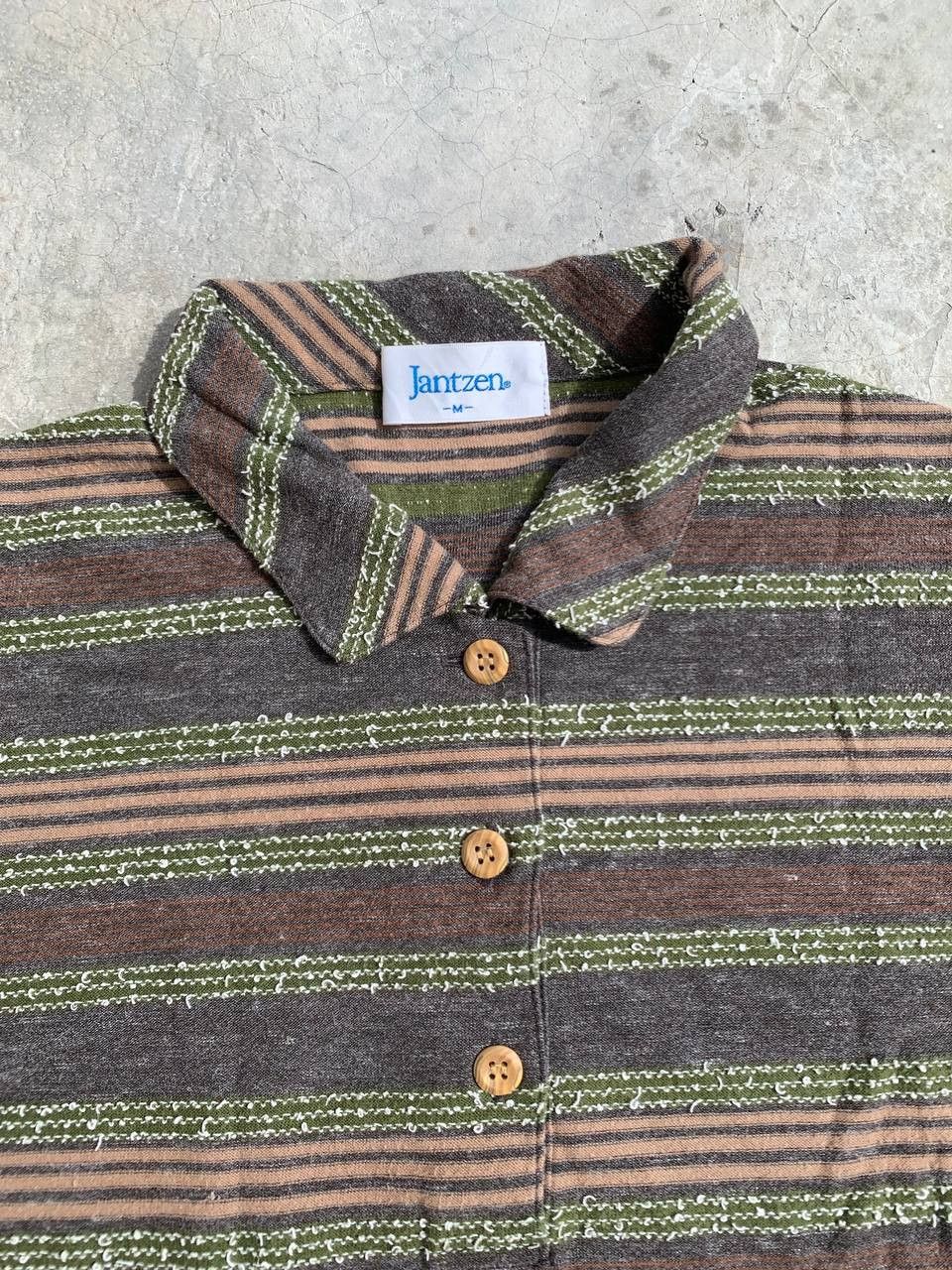 Jantzen Vintage Jantzen Stitching Striped Polo Shirt Size S / US 4 / IT 40 - 3 Thumbnail