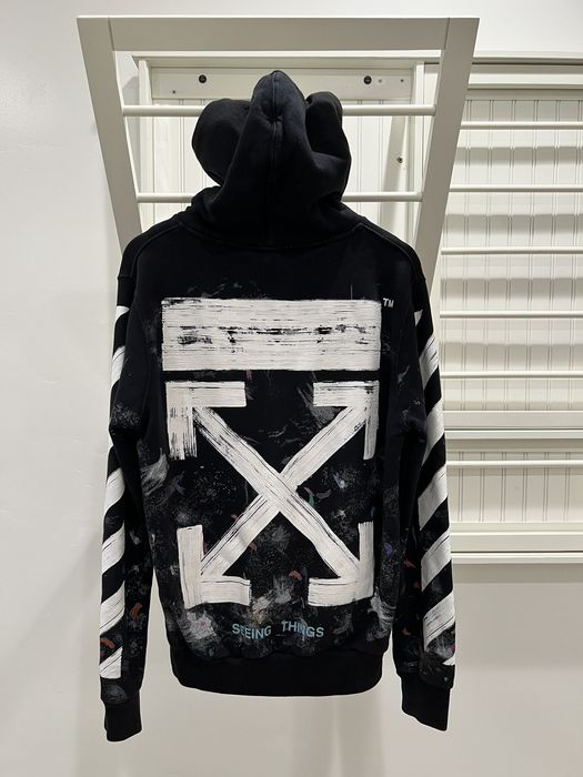 Off white hotsell hoodie galaxy