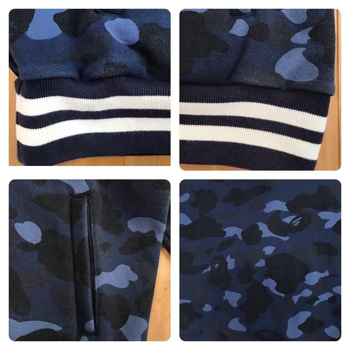 Bape × Nigo BAPE Blue camo sweat varsity jacket a bathing ape NIGO Size US L / EU 52-54 / 3 - 7 Thumbnail