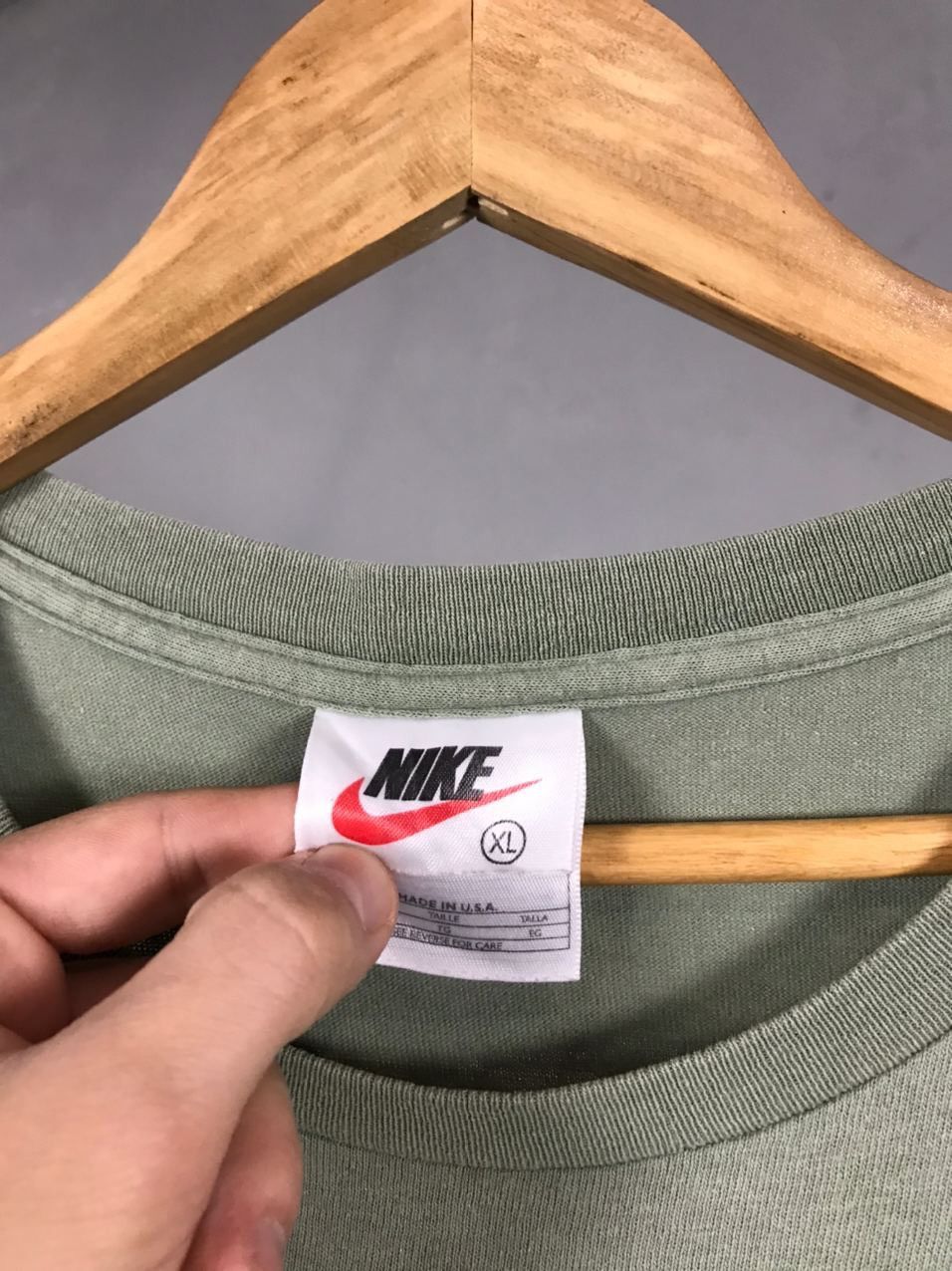Nike × Vintage Nike vintage swoosh streetwear made in USA tee Size US S / EU 44-46 / 1 - 6 Thumbnail