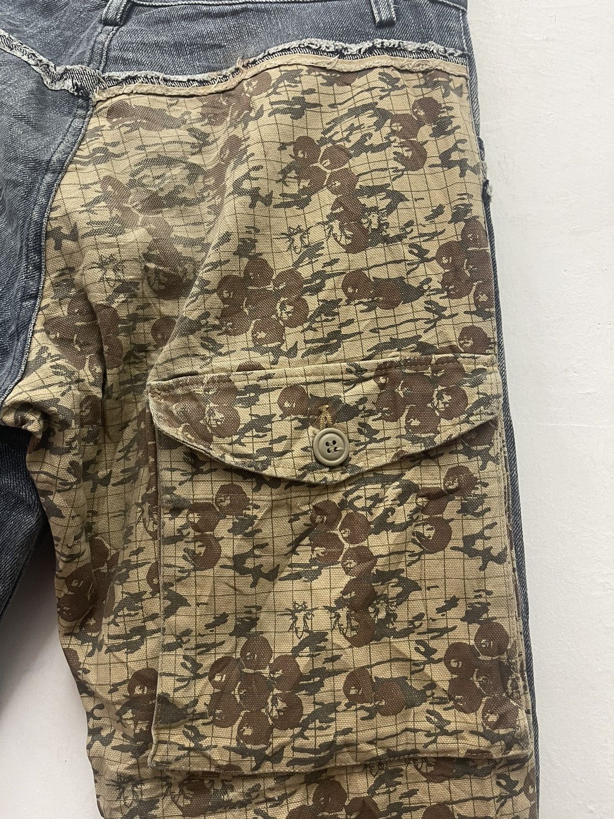 Le Grande Bleu (L.G.B.) Rare Vintage WESTBORNE Japan Patchwork Single Back Pocket Size US 32 / EU 48 - 3 Thumbnail
