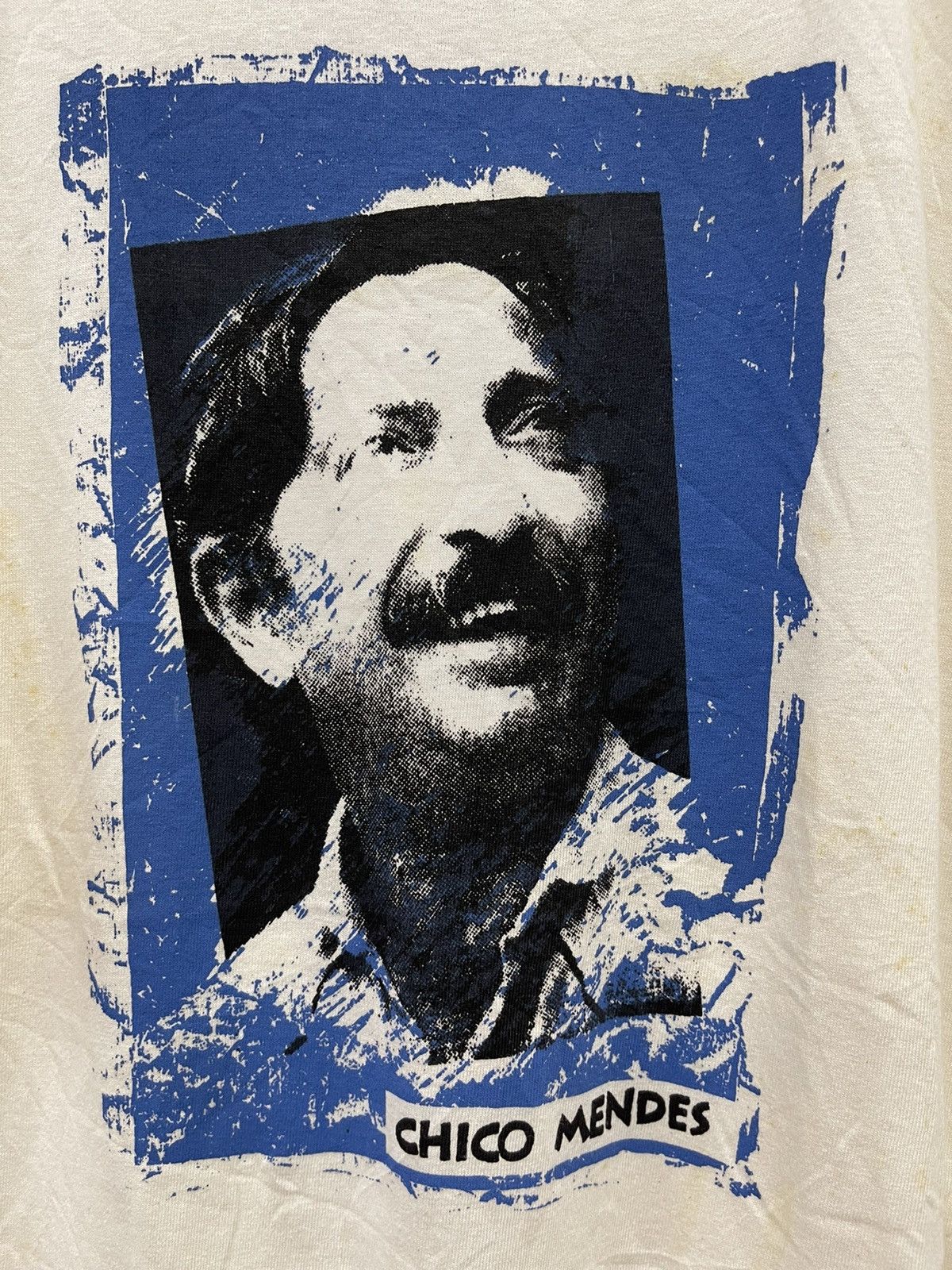 Rap Tees Rare Vintage CHICO MENDES Save The Rainforest Rebel Shirt Size US L / EU 52-54 / 3 - 2 Thumbnail