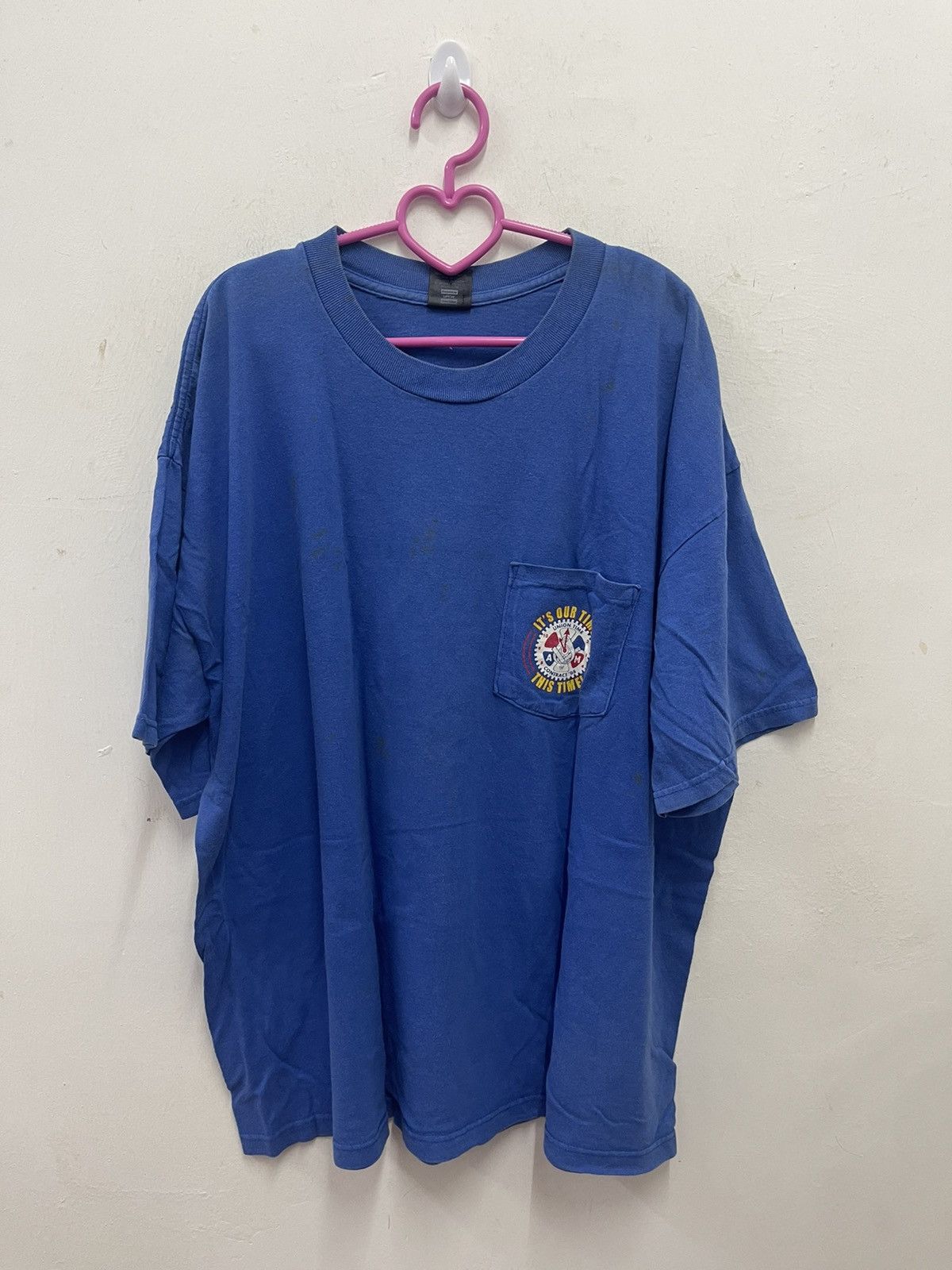 Vintage Rare Vintage UNION TIME Spell Out Big Logo Single Pocket Size US XL / EU 56 / 4 - 3 Thumbnail