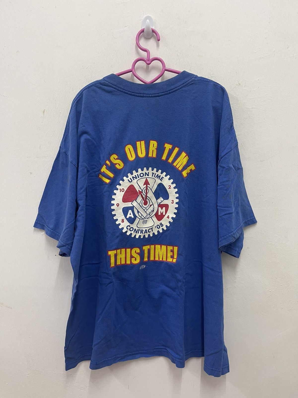 Vintage Rare Vintage UNION TIME Spell Out Big Logo Single Pocket Size US XL / EU 56 / 4 - 1 Thumbnail