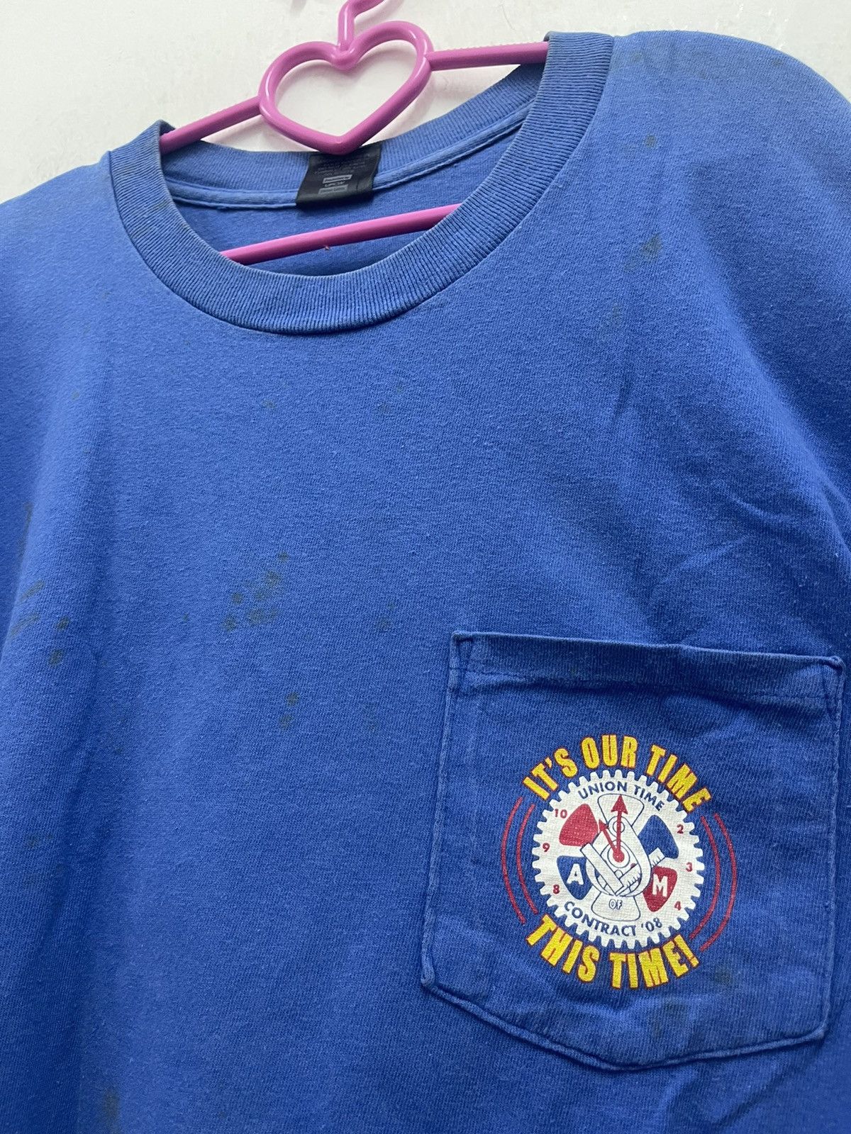 Vintage Rare Vintage UNION TIME Spell Out Big Logo Single Pocket Size US XL / EU 56 / 4 - 4 Thumbnail
