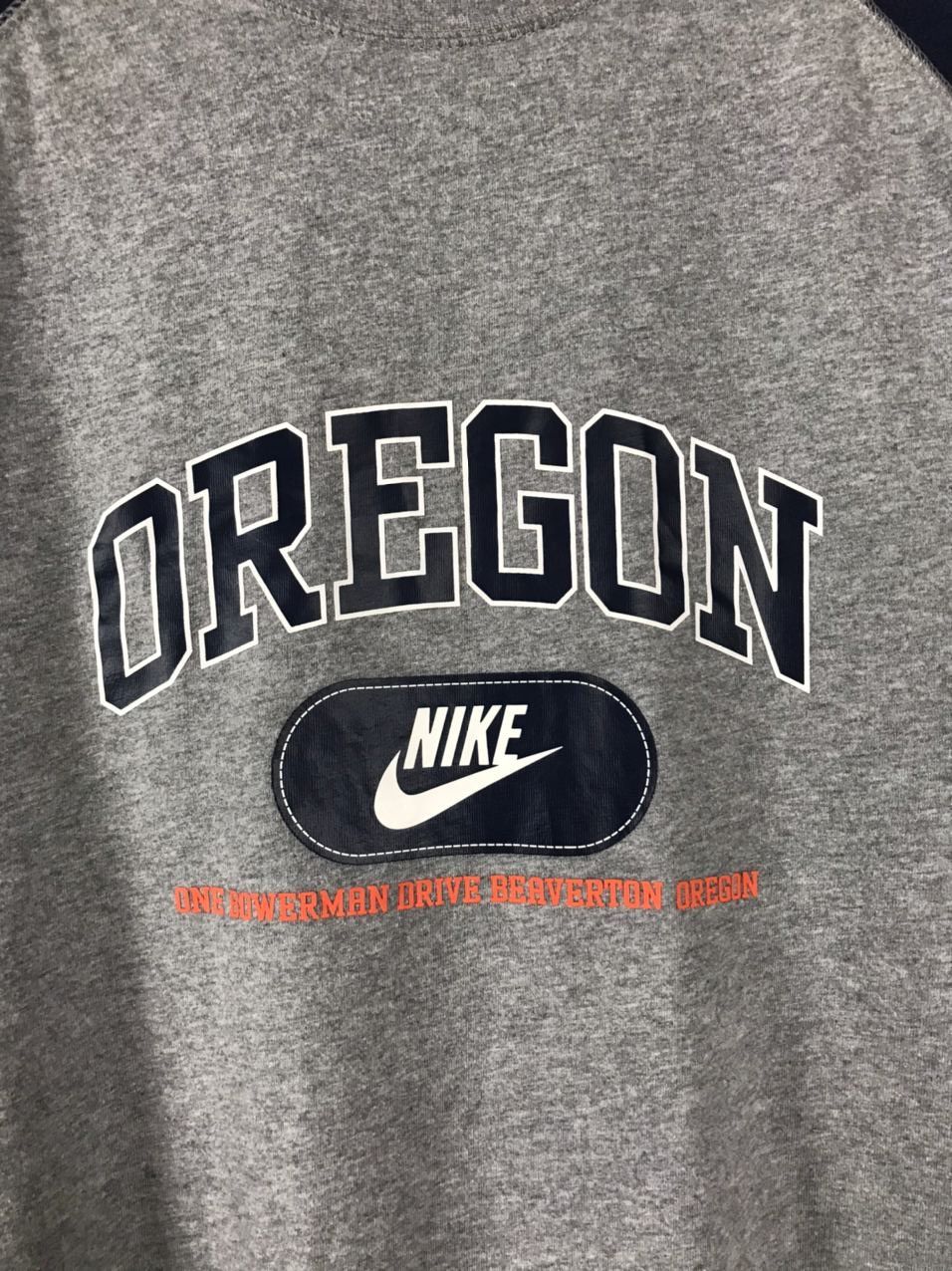 Nike × Vintage Nike Oregon vintage streetwear gray tee Size US XXL / EU 58 / 5 - 3 Thumbnail
