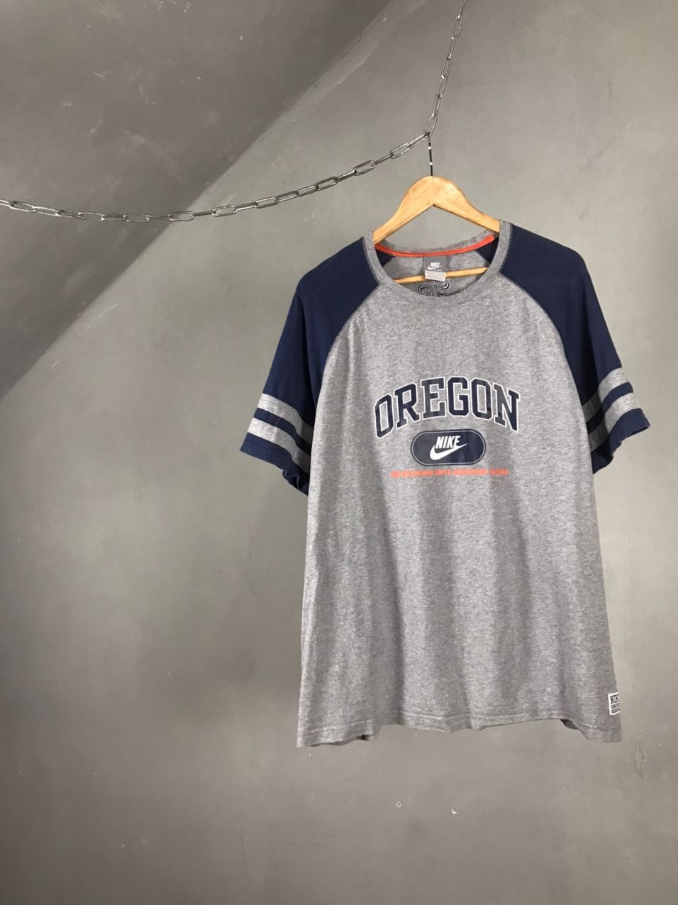 Nike × Vintage Nike Oregon vintage streetwear gray tee Size US XXL / EU 58 / 5 - 1 Thumbnail