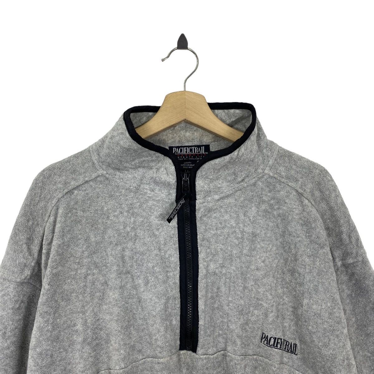 Pacific Trail PACIFIC TRAIL Oversize Retro Sherpa Half Zipper Grey Jacket Size US L / EU 52-54 / 3 - 2 Thumbnail