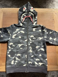 BAPE City Camo Shark Full Zip Hoodie Black Men's - SS18 - US