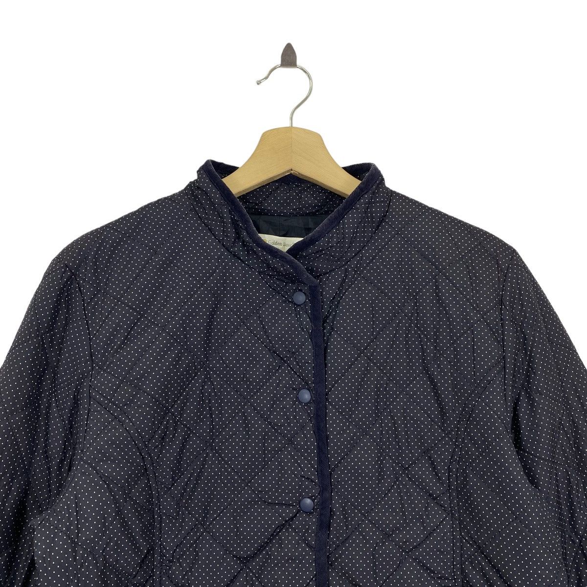 Golden Bear GOLDEN BEAR Button Up Polkadot Quilted Black Jacket Size US L / EU 52-54 / 3 - 2 Thumbnail