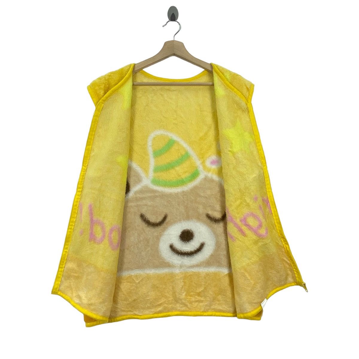 Vintage GOODNIGHT Bear Cartoon Animation Sherpa Vest Long Fleece Size US XL / EU 56 / 4 - 4 Thumbnail
