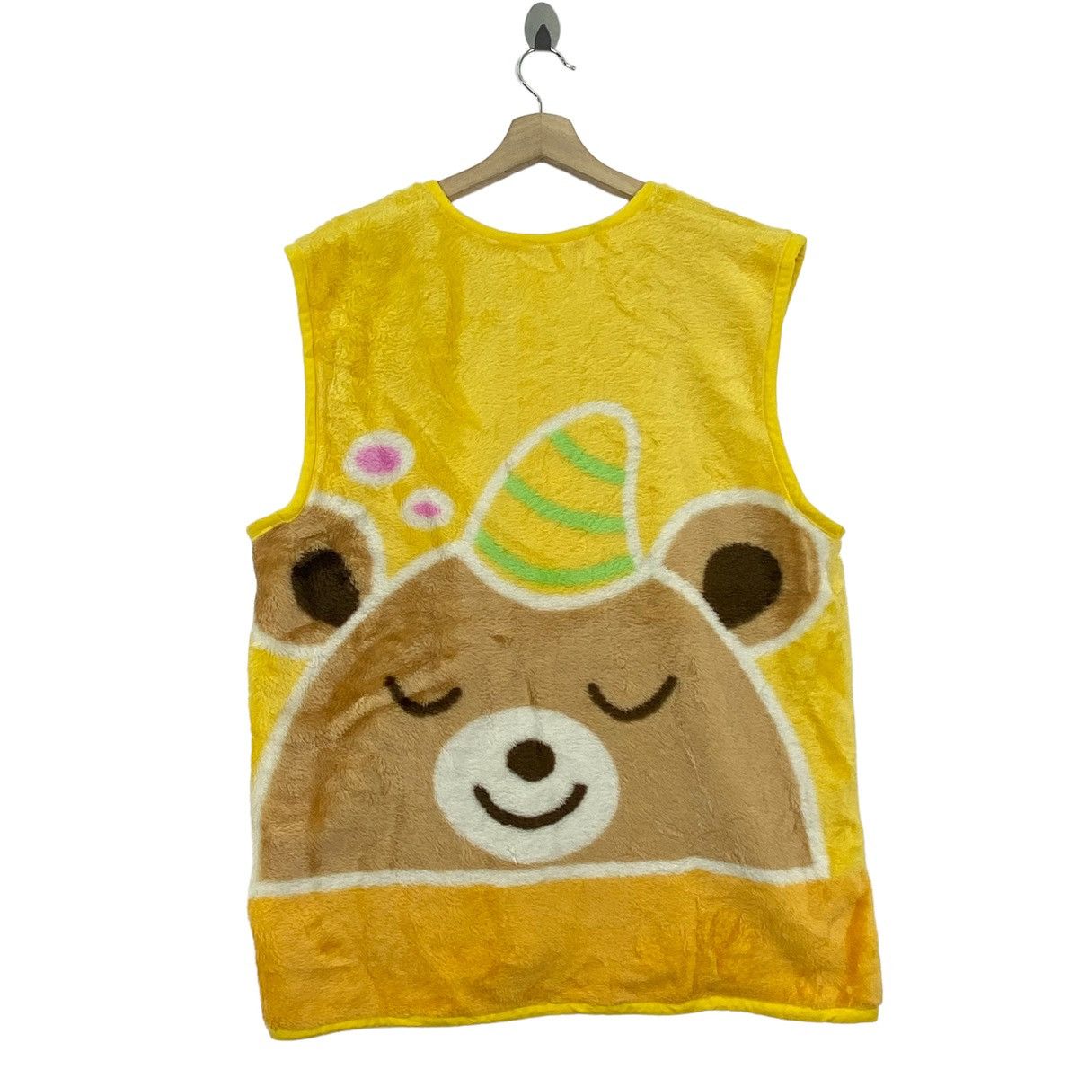 Vintage GOODNIGHT Bear Cartoon Animation Sherpa Vest Long Fleece Size US XL / EU 56 / 4 - 1 Thumbnail