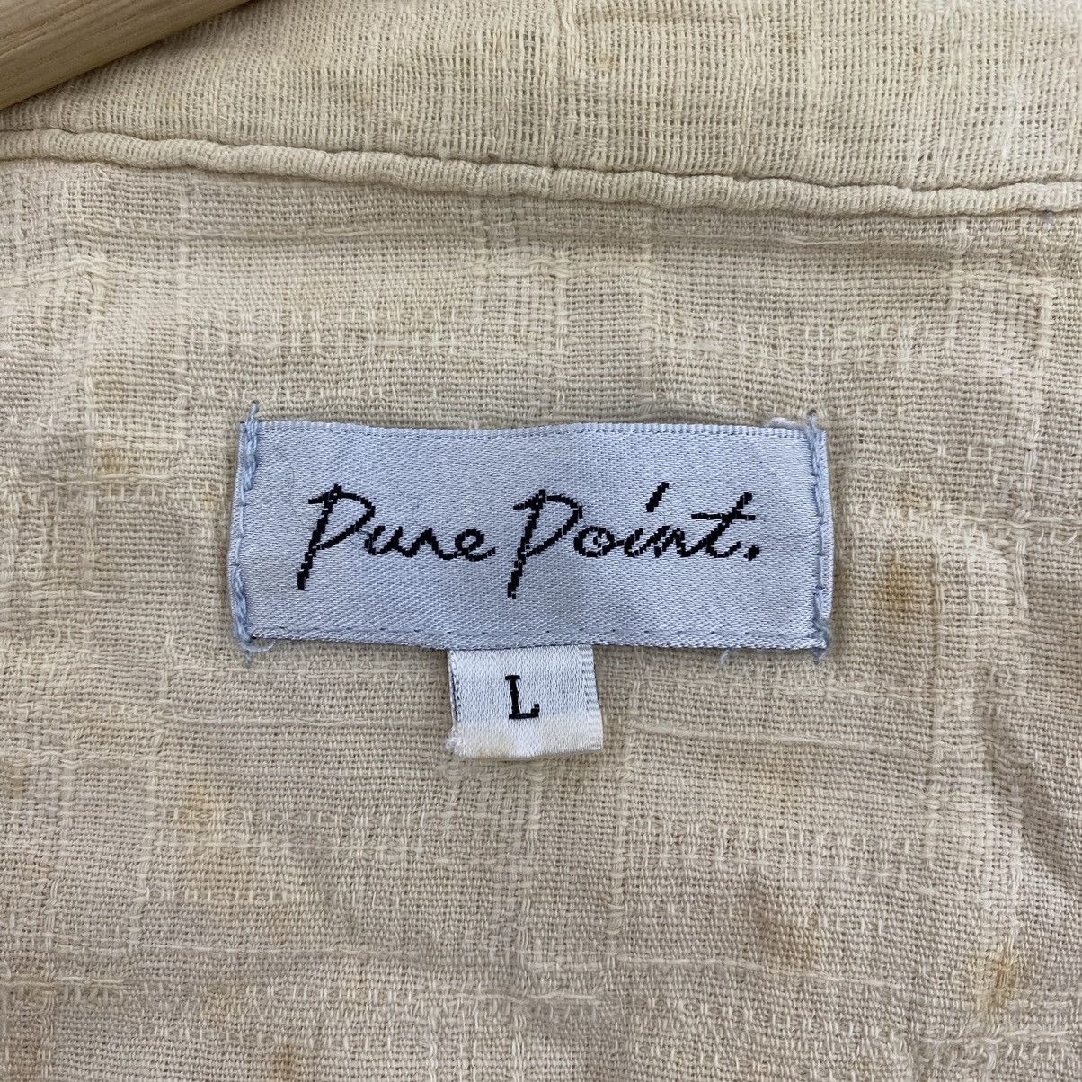 Japanese Brand PURE POINT Japanese Brand Beige Kimono Style Jacket Size US L / EU 52-54 / 3 - 4 Thumbnail