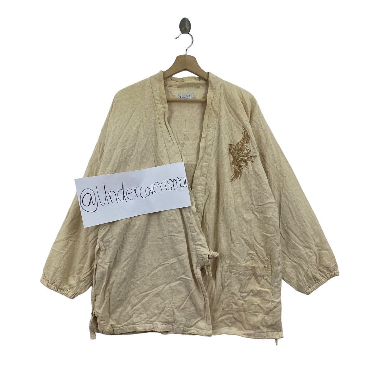 Japanese Brand PURE POINT Japanese Brand Beige Kimono Style Jacket Size US L / EU 52-54 / 3 - 2 Thumbnail