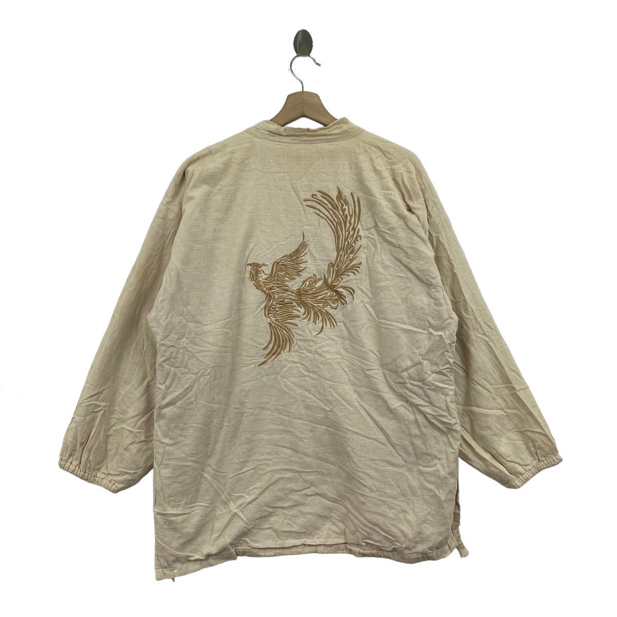 Japanese Brand PURE POINT Japanese Brand Beige Kimono Style Jacket Size US L / EU 52-54 / 3 - 1 Thumbnail