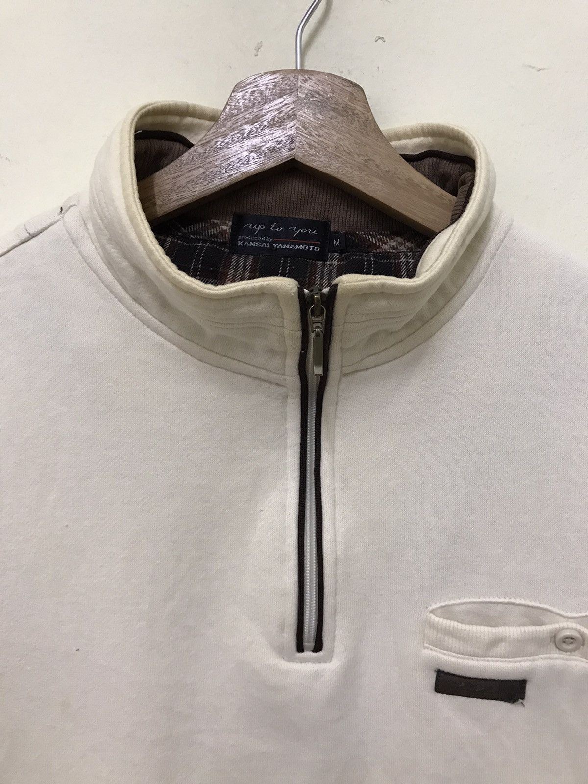 Designer × Japanese Brand × Kansai Yamamoto Vintage Kansai Yamamoto Up To You Sweatshirt Half Zip Size US M / EU 48-50 / 2 - 3 Thumbnail