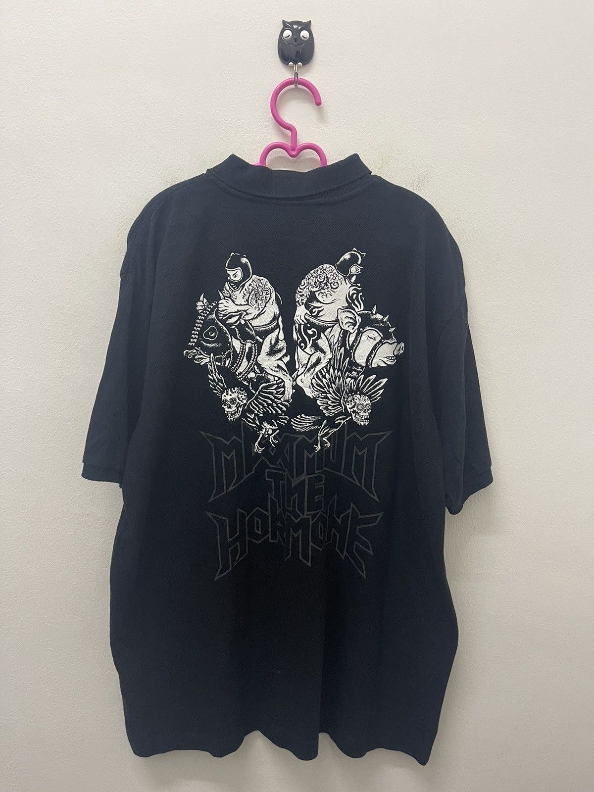 image of Band Tees x Rock T Shirt Vintage Maximum The Hormone Sukajan Style Japanese Band in Black (Size XL)