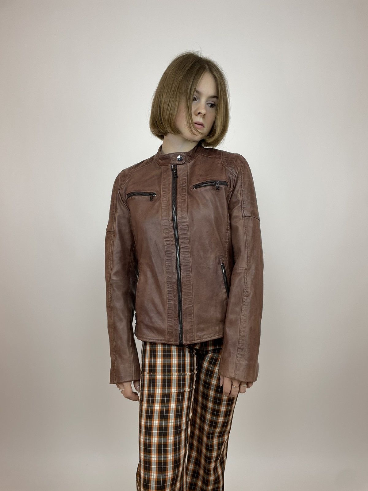 Other LAKELAND Buttermere Leather Racer Jacket in Bourbon Women’s Size M / US 6-8 / IT 42-44 - 4 Thumbnail