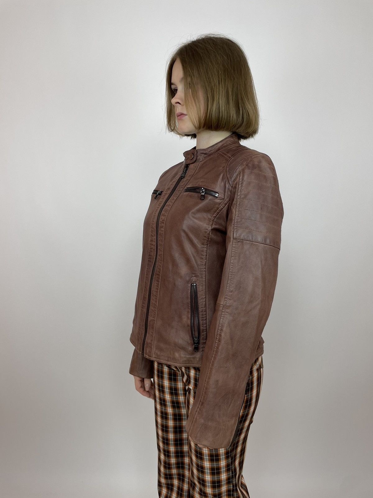 Other LAKELAND Buttermere Leather Racer Jacket in Bourbon Women’s Size M / US 6-8 / IT 42-44 - 7 Thumbnail