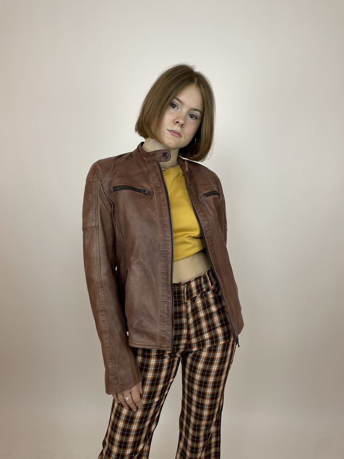 Other LAKELAND Buttermere Leather Racer Jacket in Bourbon Women’s Size M / US 6-8 / IT 42-44 - 5 Thumbnail