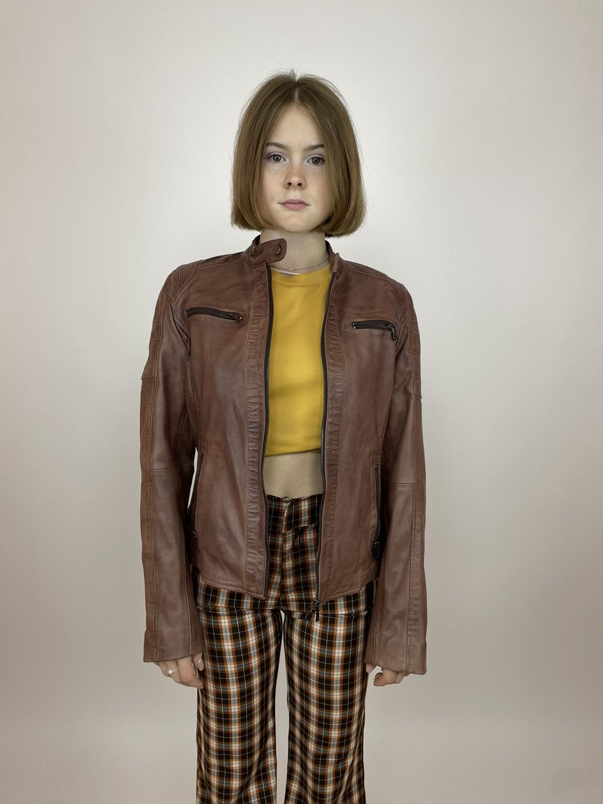 Other LAKELAND Buttermere Leather Racer Jacket in Bourbon Women’s Size M / US 6-8 / IT 42-44 - 6 Thumbnail