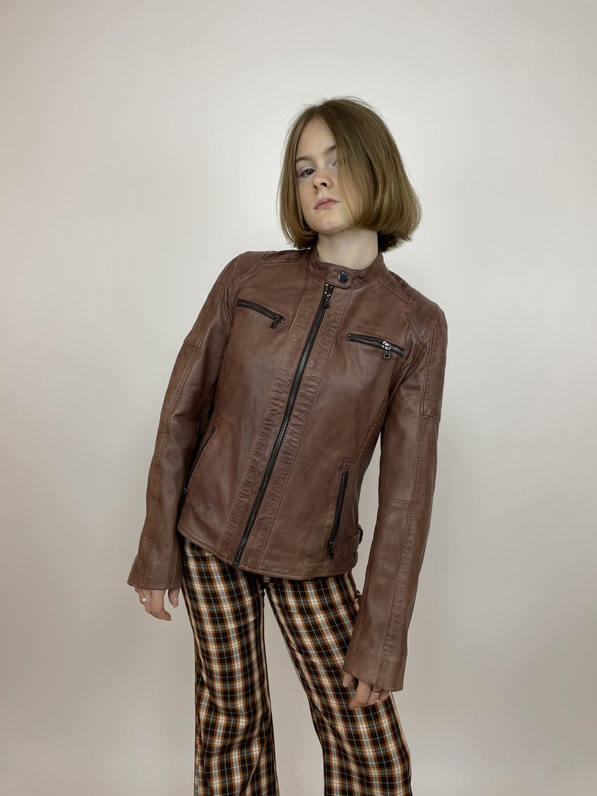 Other LAKELAND Buttermere Leather Racer Jacket in Bourbon Women’s Size M / US 6-8 / IT 42-44 - 10 Thumbnail